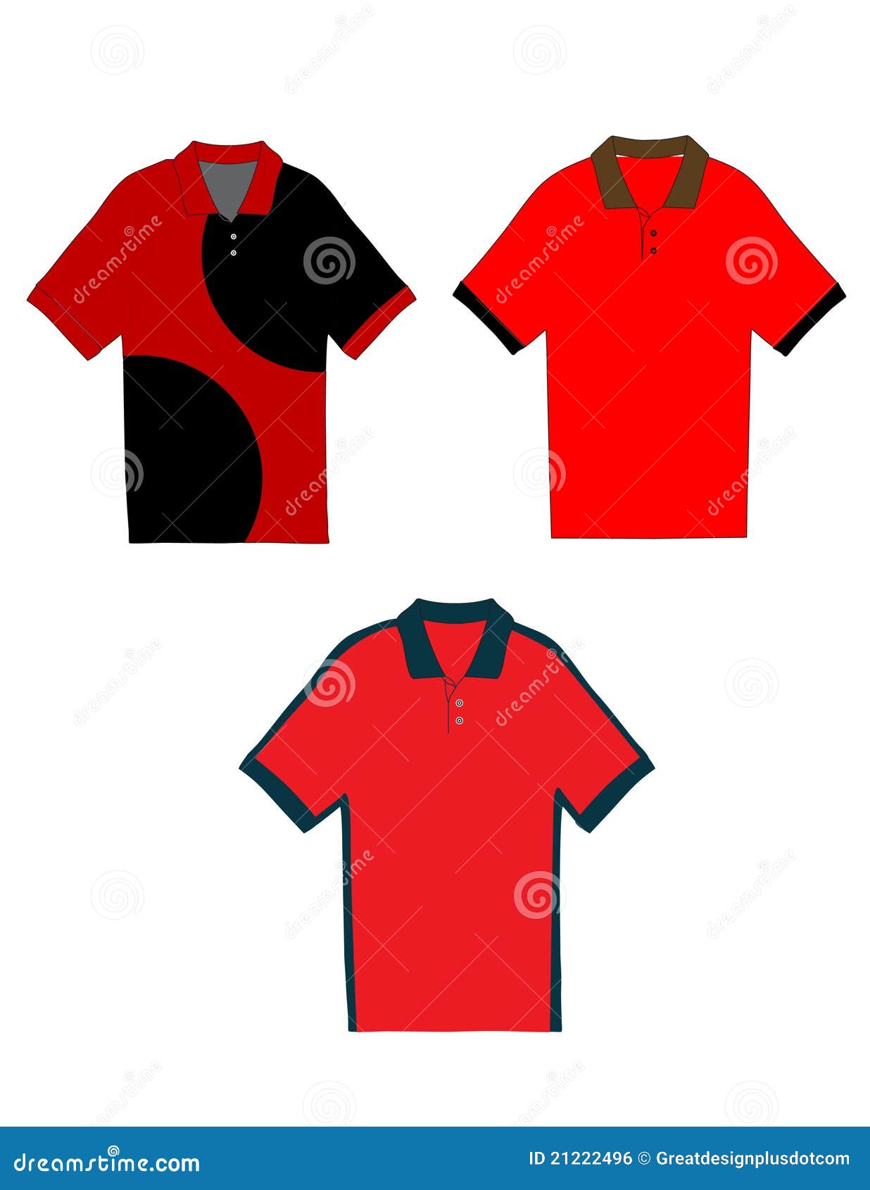 Set of Polo Shirts! stock vector. Illustration of button - 21222496