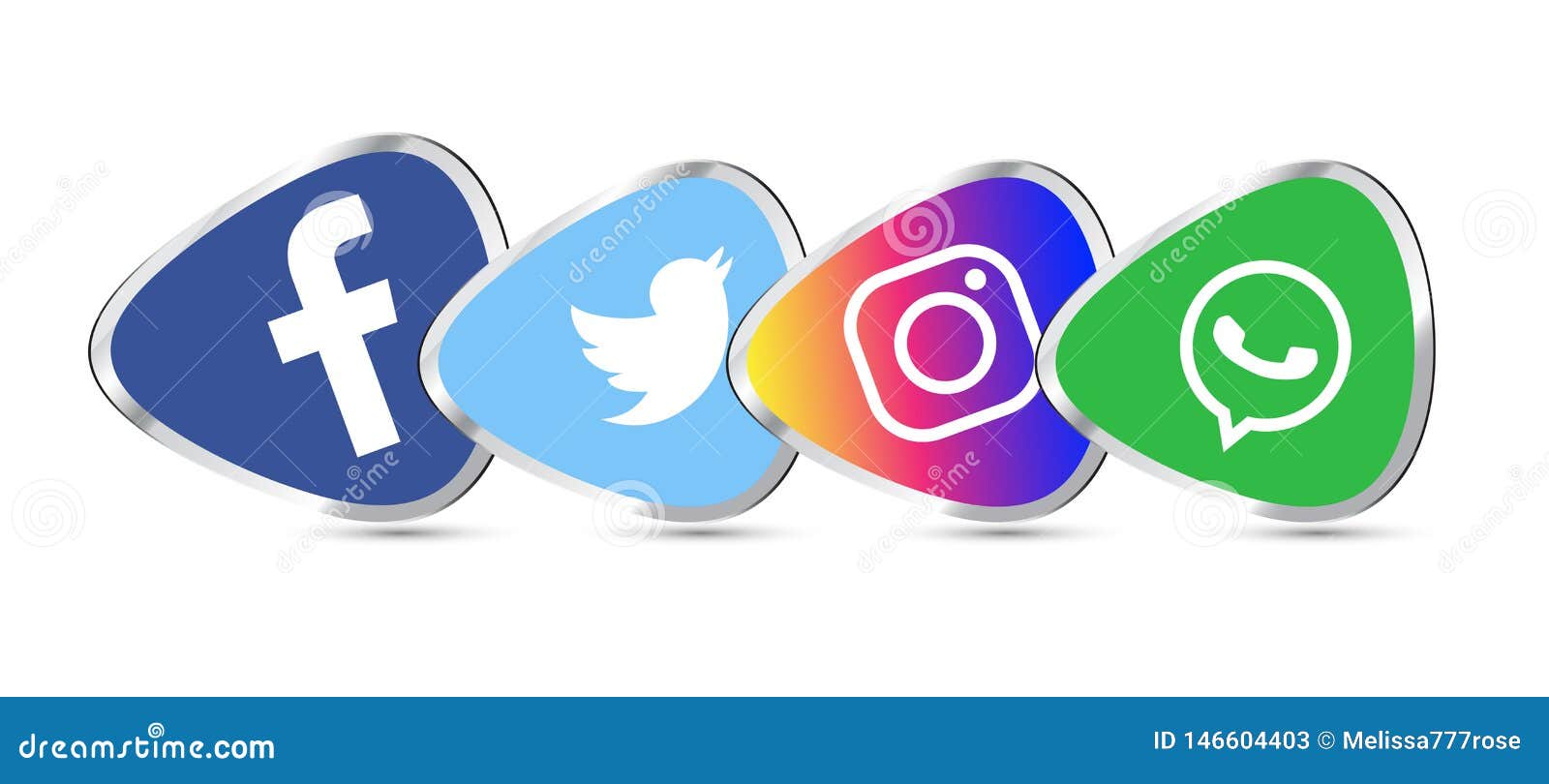 Purple Rainbow Gradient Social Media Icons Facebook Instagram Clipart for Business Branding