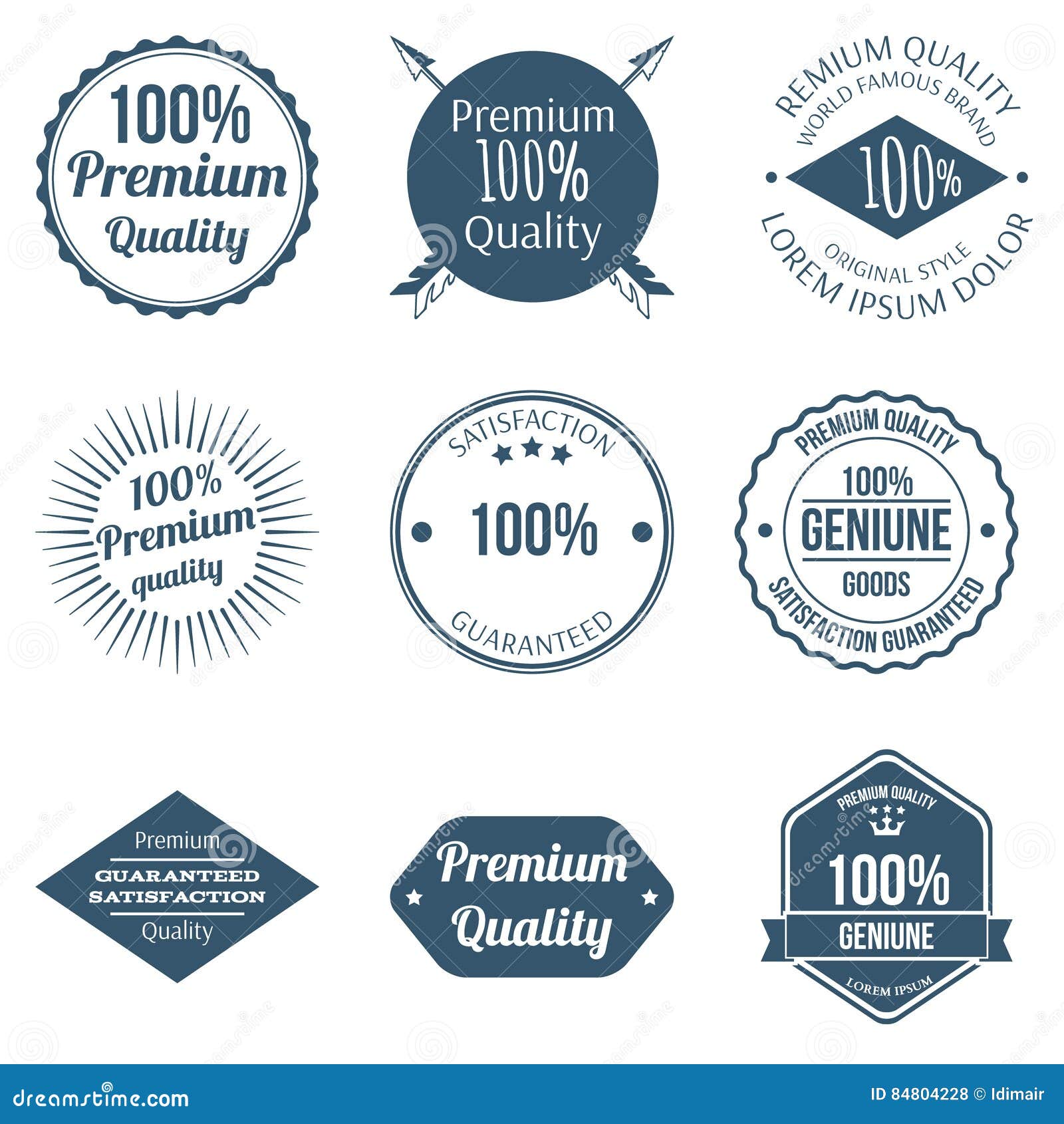 Set of Premium Quality Badges and Labels Design Vector Stock Vector ...