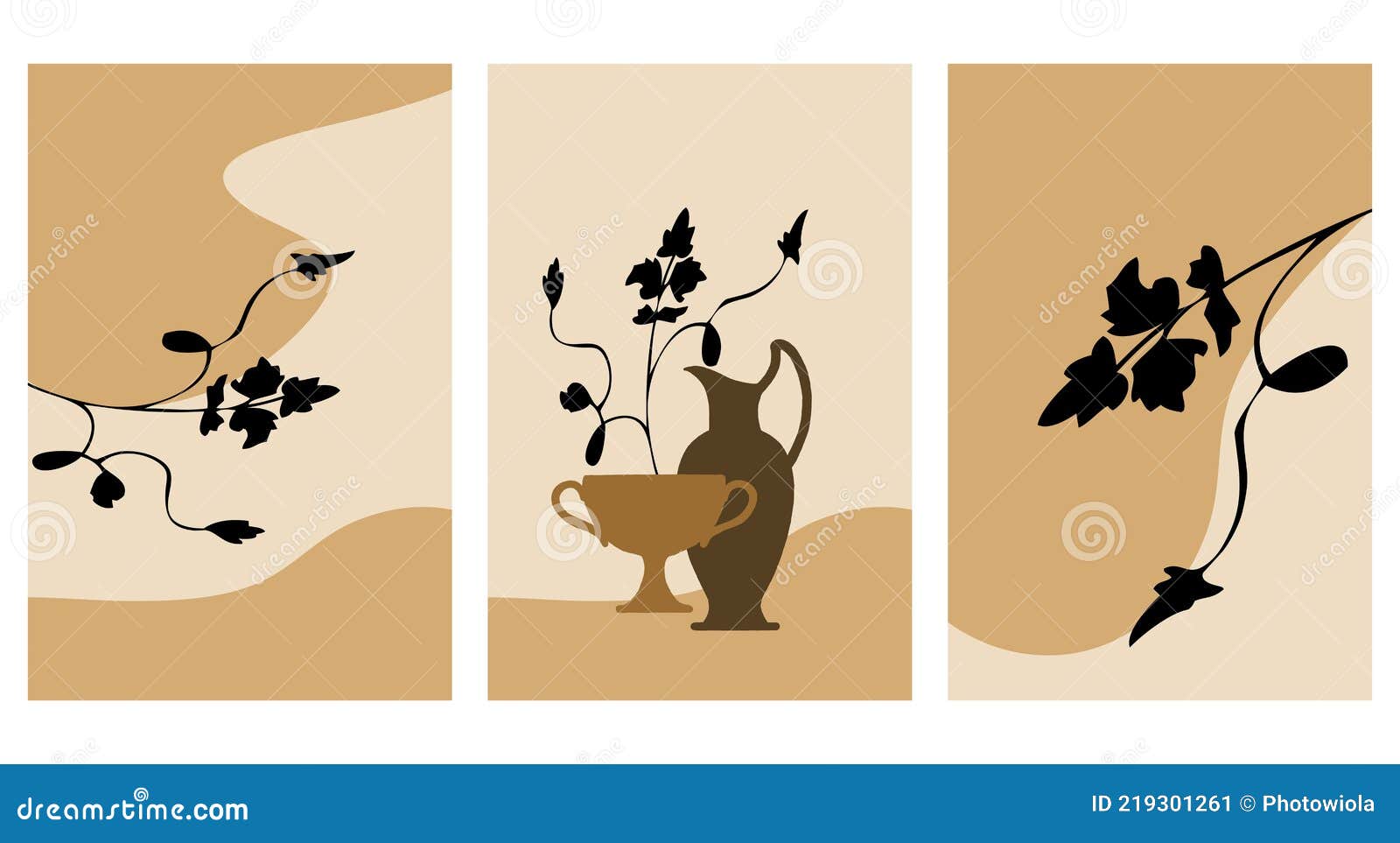 Set of 3 Printable Illustrations, Minimalist Pattern, Wall Art, Home