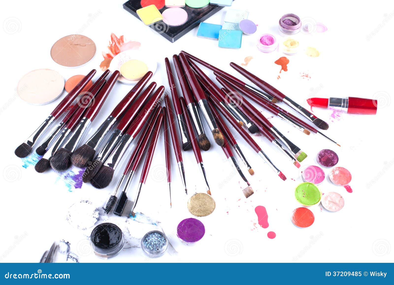 Set of Professional Makeup Brushes and Applicators Stock Image Image