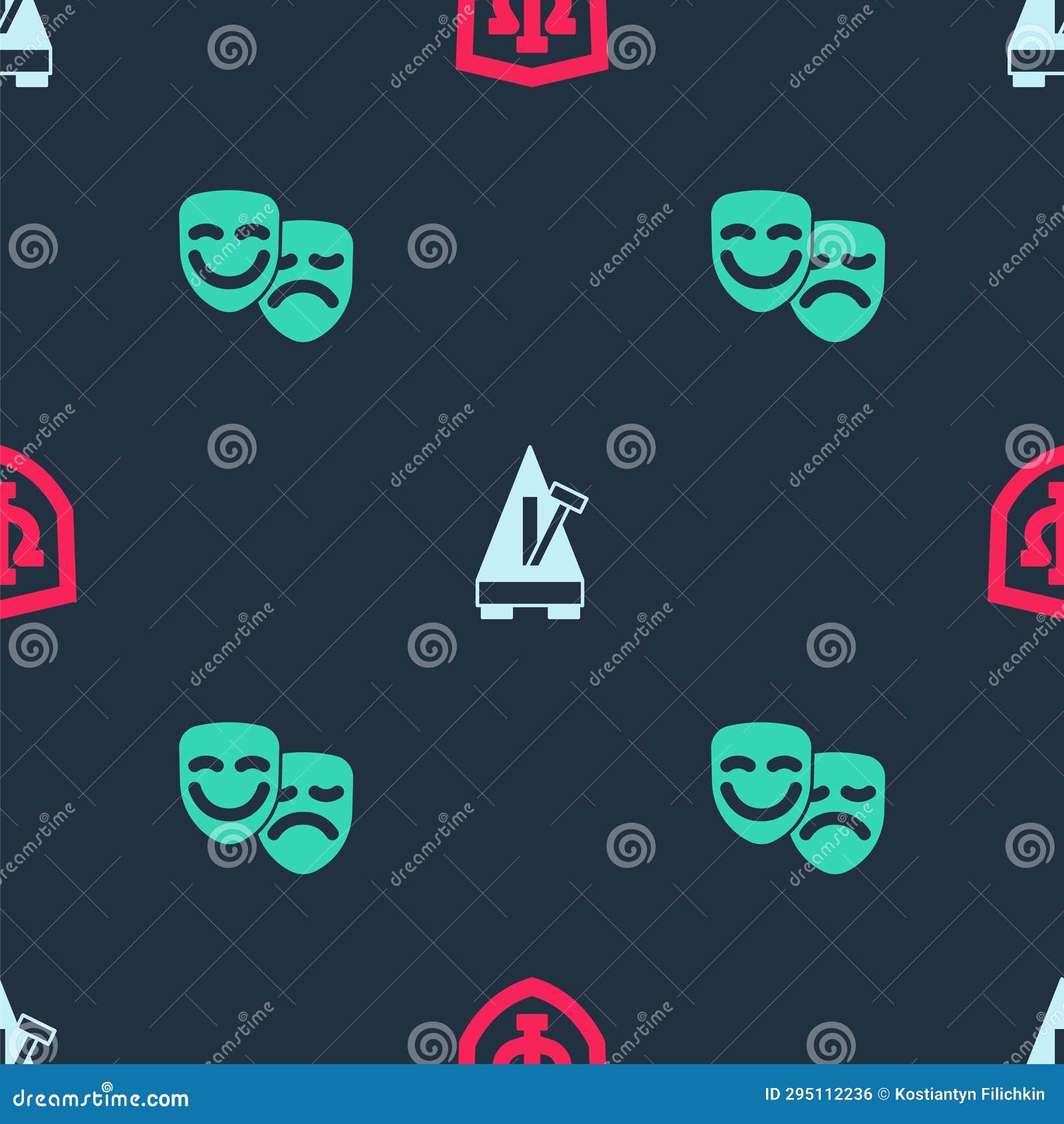 Set Psychology, Psi, Metronome with Pendulum and Comedy and Tragedy