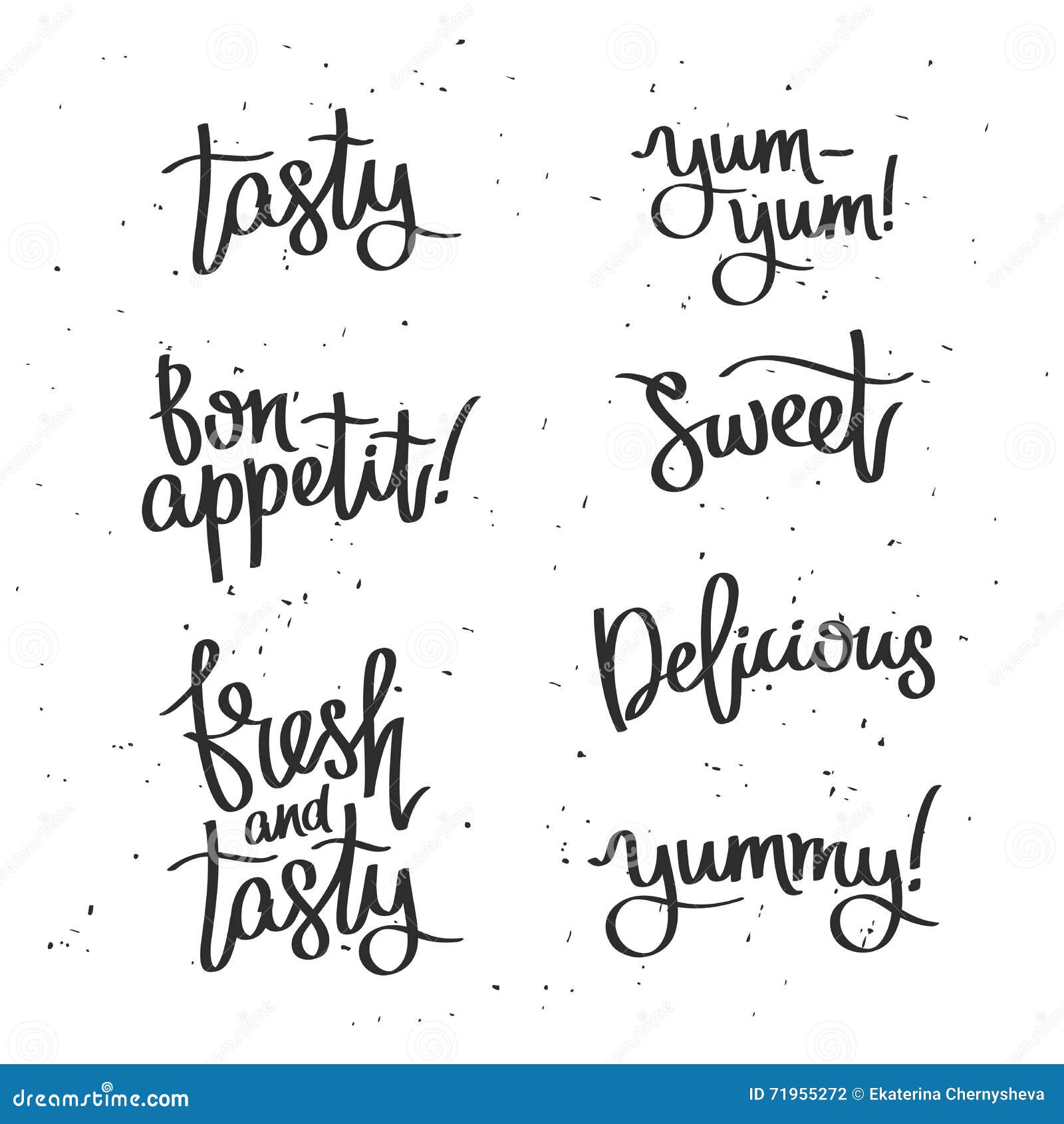 Set Quotes. Bon Appetit, Fresh and Delicious. Stock Vector ...