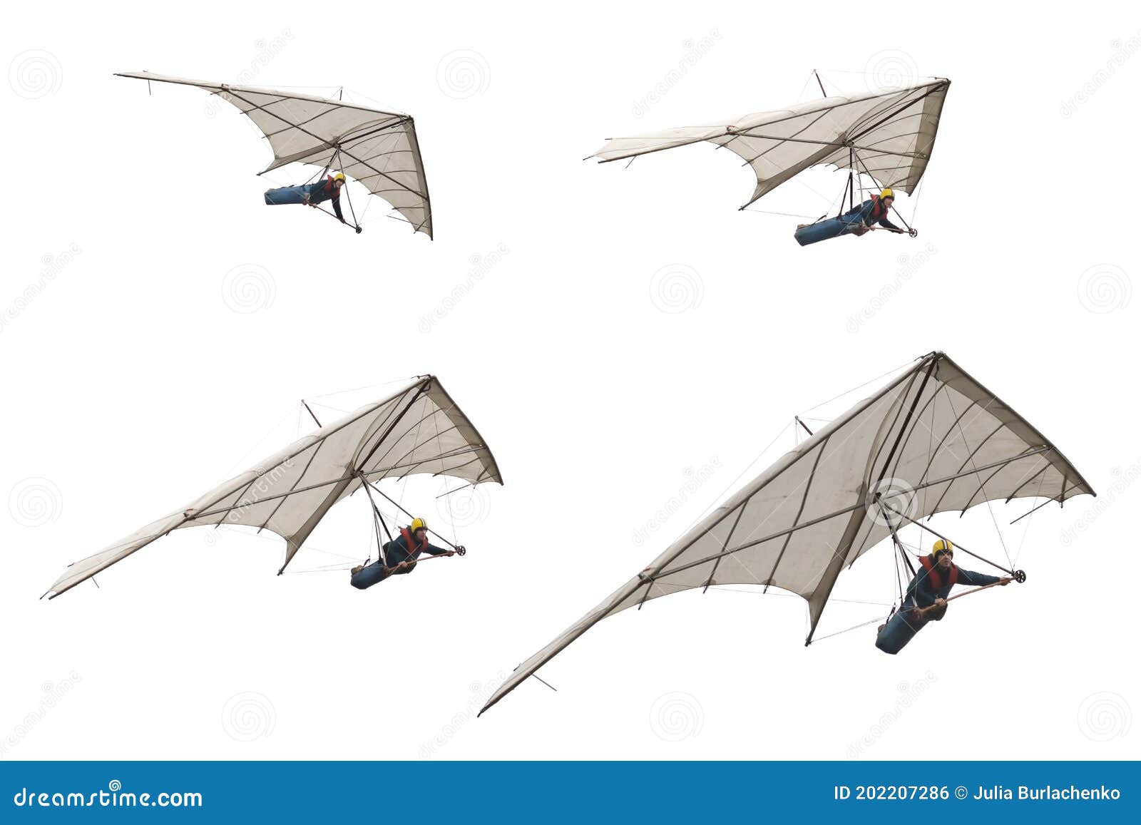 Set of Real Vintage Hang Glider Wings Stock Photo Image of harness