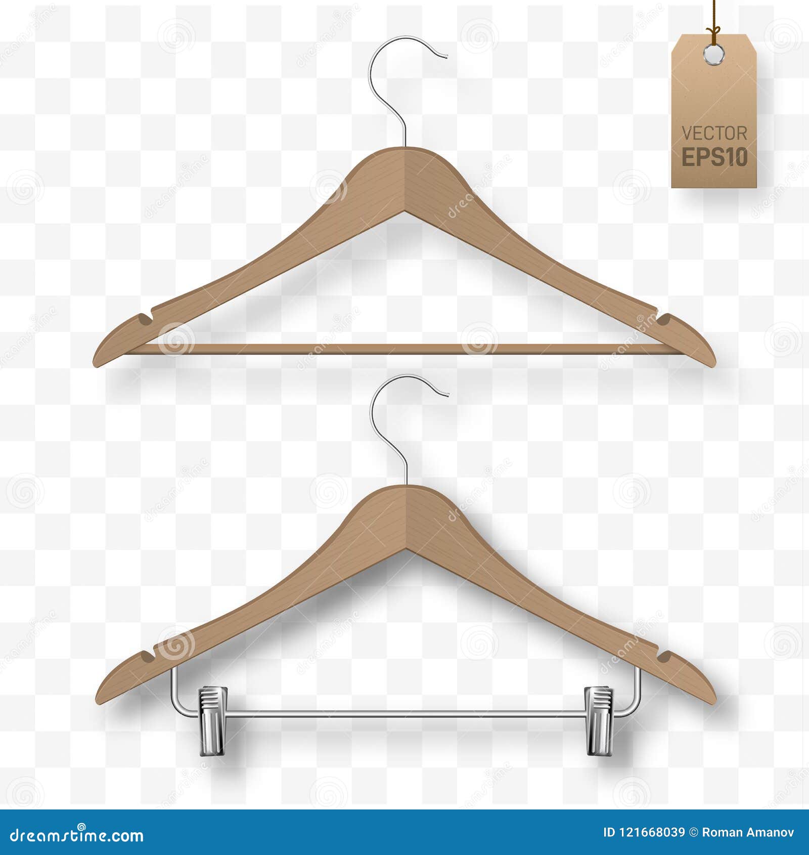 Empty Clothes Hangers Tag Inscriptions Clearance Stock Vector