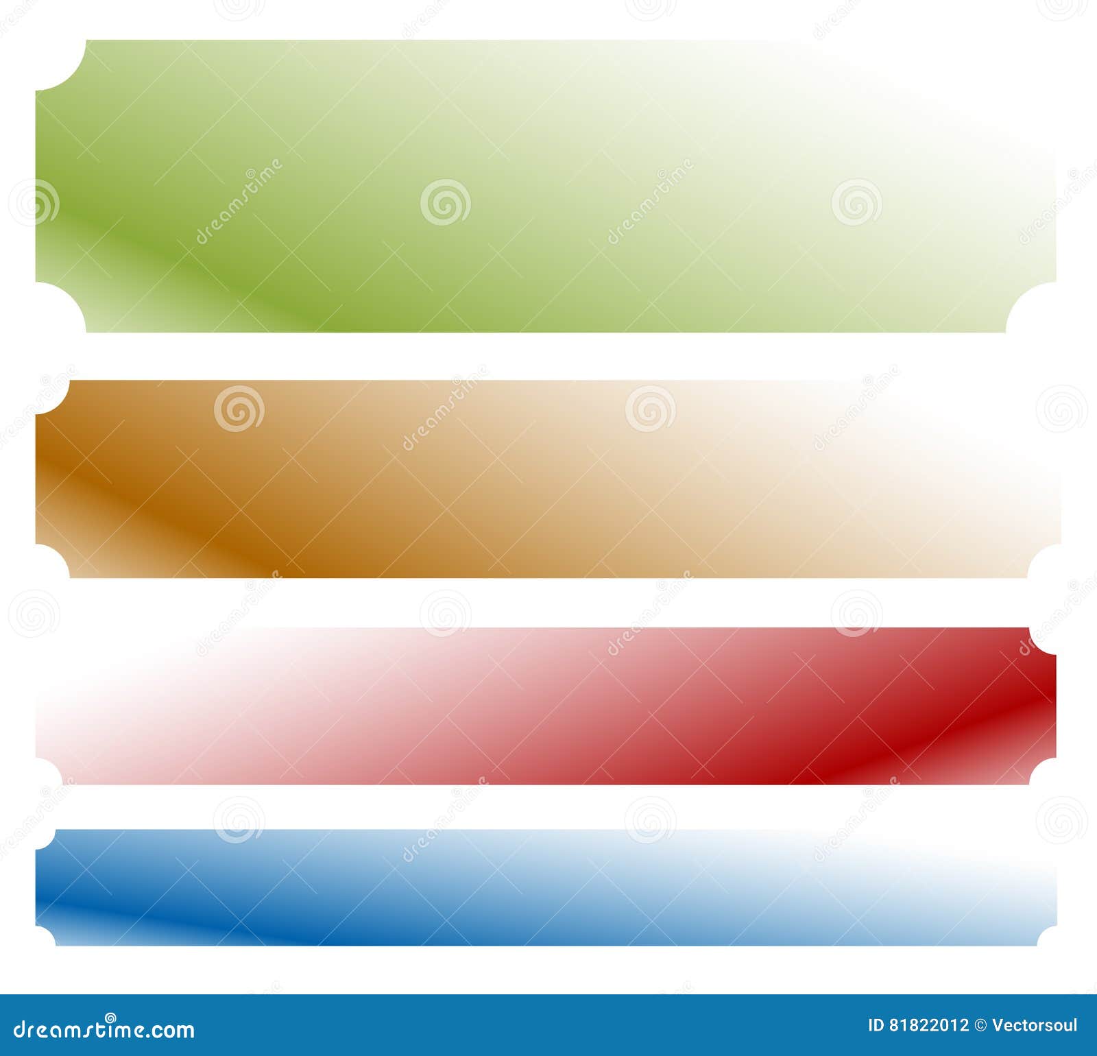 Set of Rectangular Banner, Button, Plaque Background Shapes Stock ...