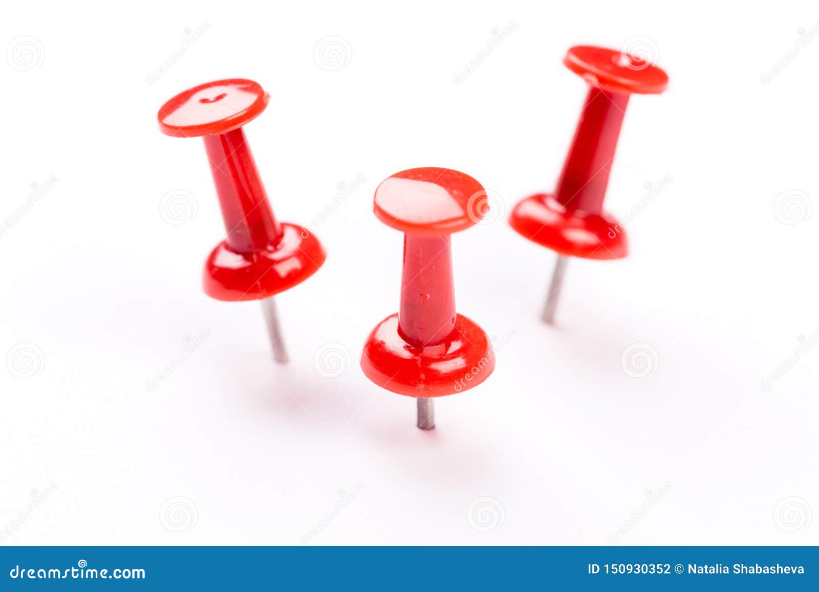 Push Red Pins Isolated on White Background Stock Photo Image of collection, colorful 150930352