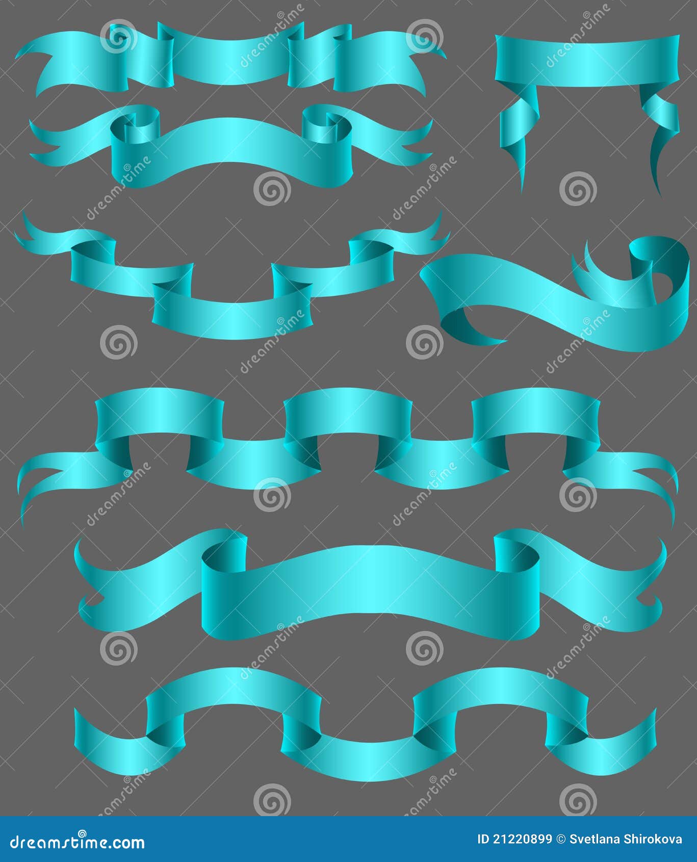 Set of ribbon blue stock vector. Illustration of celebration 21220899