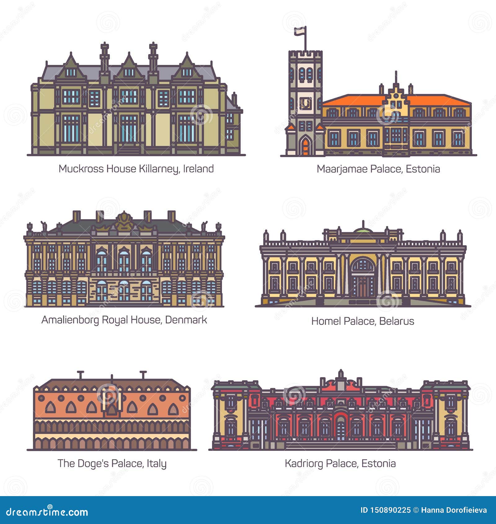 set of royal palace,parliament house of europe