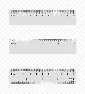Set Of Ruler Scale 10 Cm And 4 Inch Vector Design Inch And Centimeter 