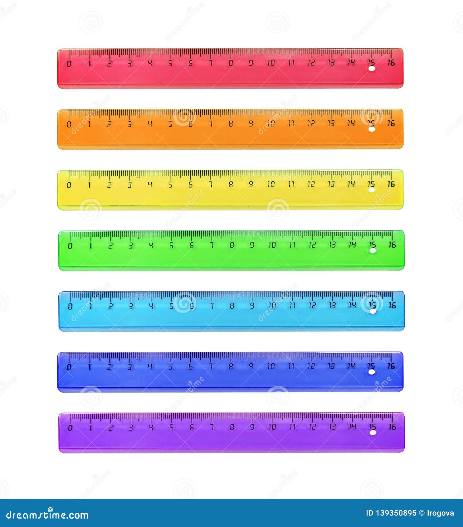 set of rulers is plastic for measuring centimeters