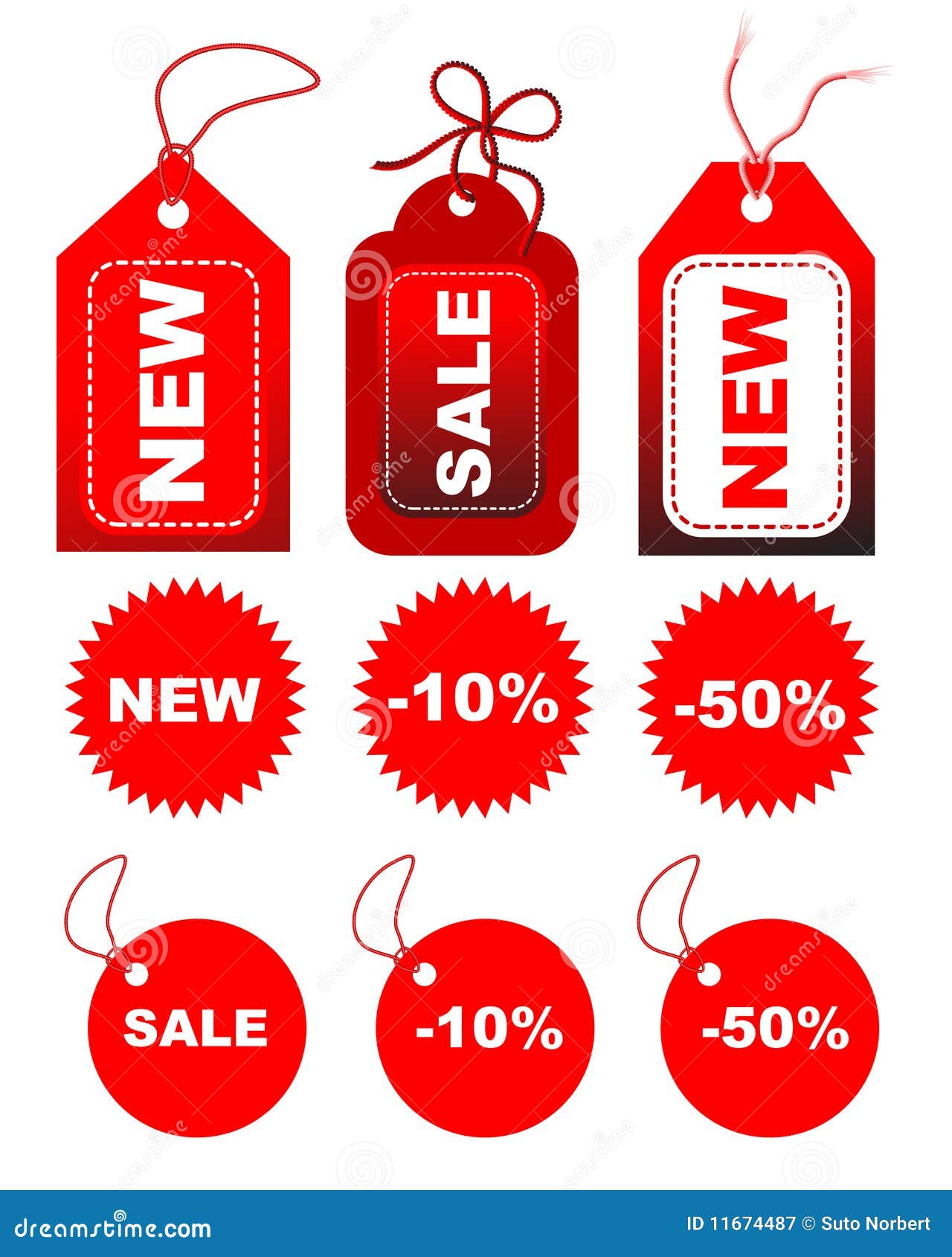 Set of sale tags stock vector. Illustration of representative 11674487