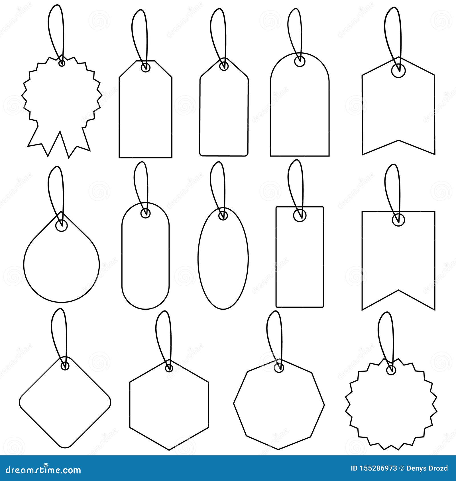 Set of Sale Tags and Labels Illustration., Template Shopping Labels ...