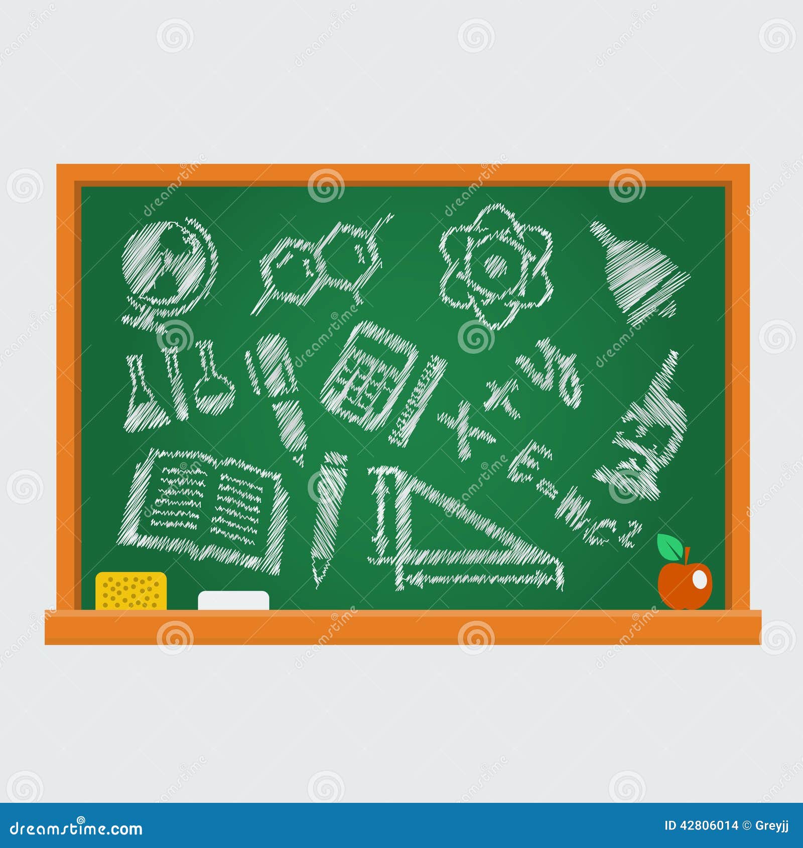 Set of school blackboard stock vector. Illustration of class - 42806014