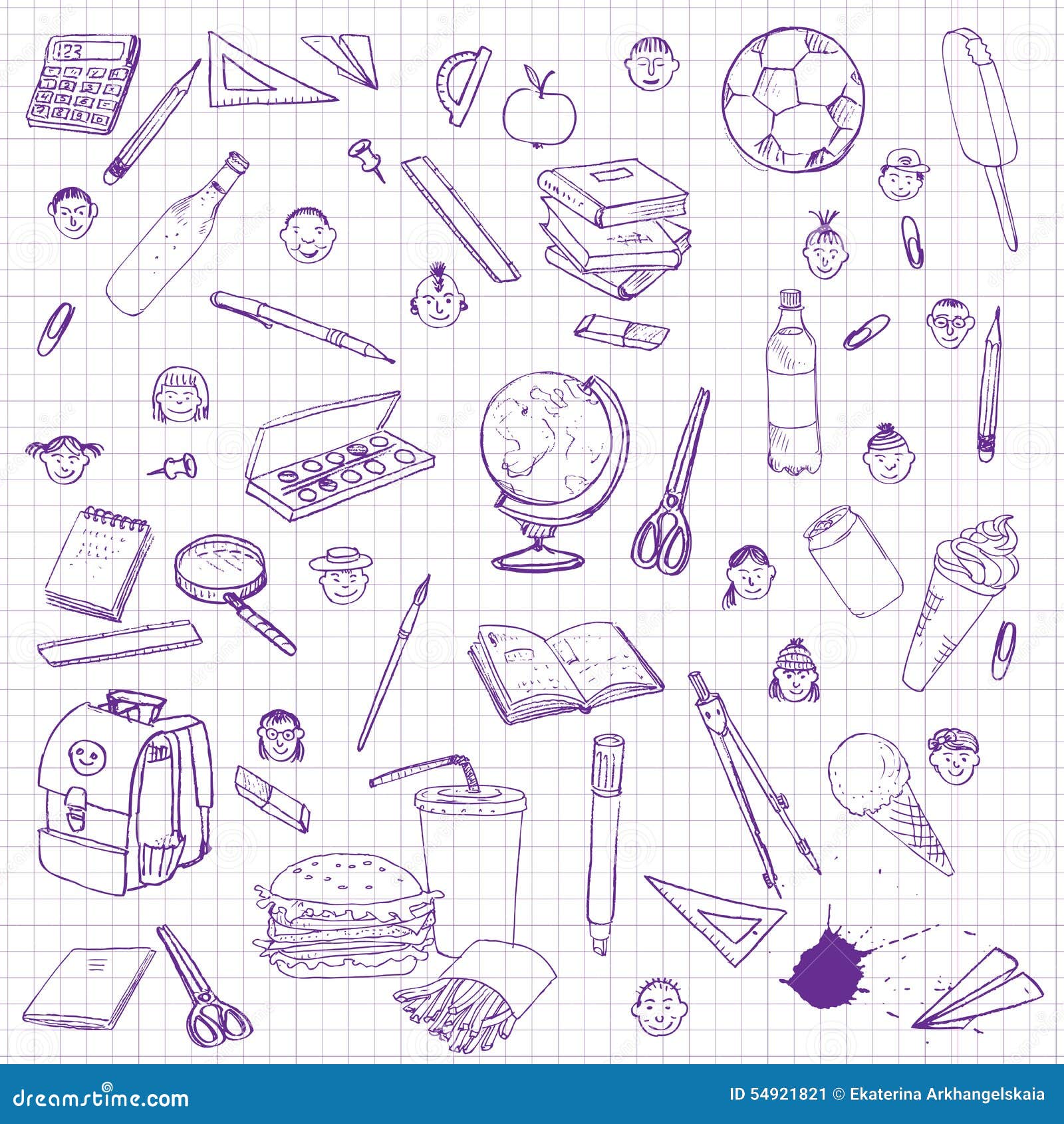 Set of school objects stock vector. Illustration of markers 54921821