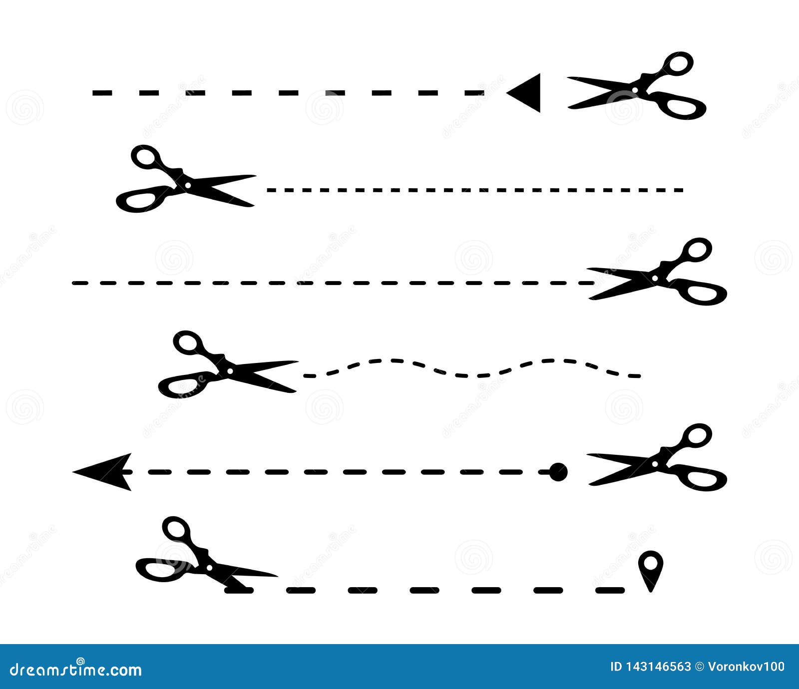 Set Scissors, Design Options Scissors Elements. Vector Objects Isolated