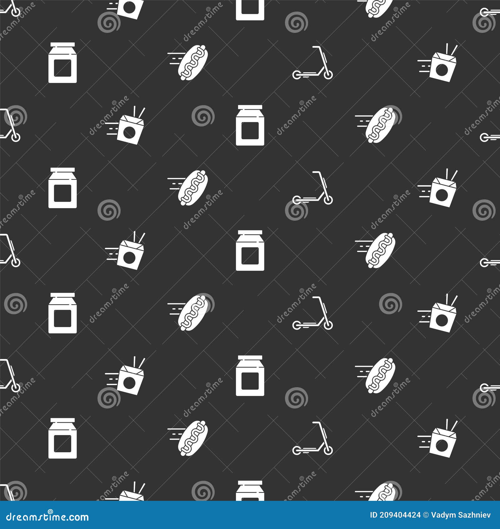 Set Scooter Delivery, Online Ordering Noodles, and and Hotdog on