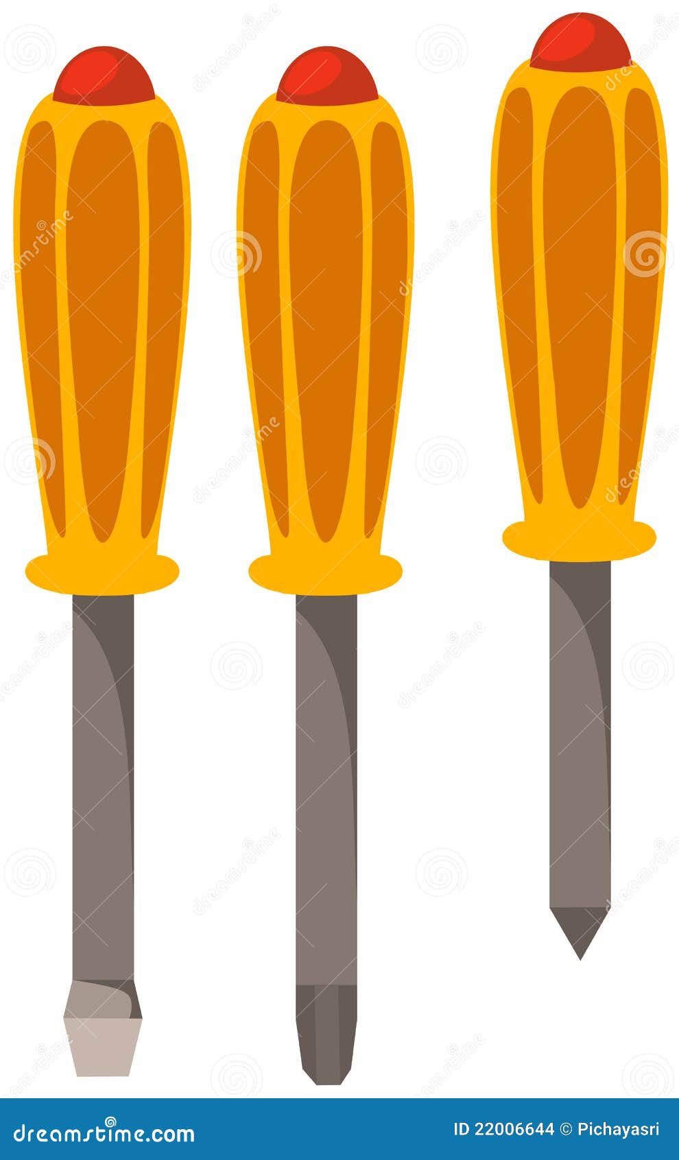 Set of screwdriver stock vector. Illustration of hardware - 22006644