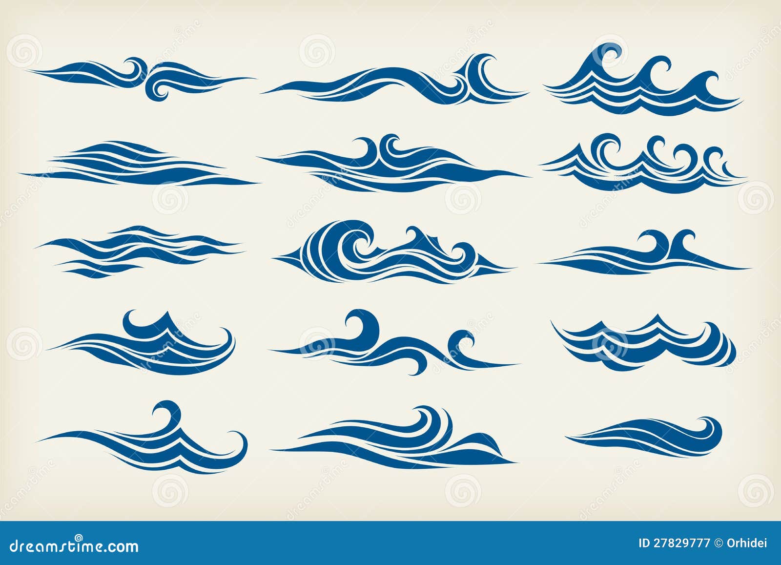 set from sea waves