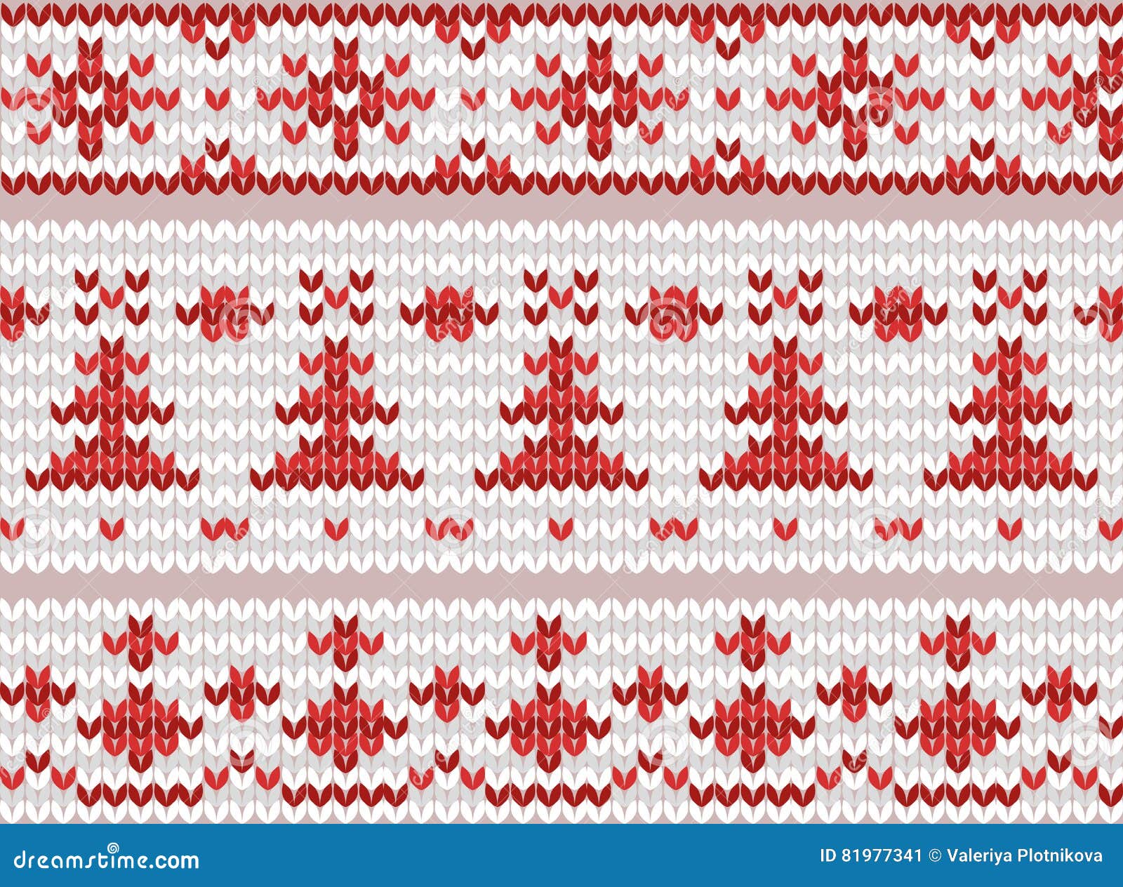 Set of Seamless Knitted Borders. Folk Patterns Stock Vector
