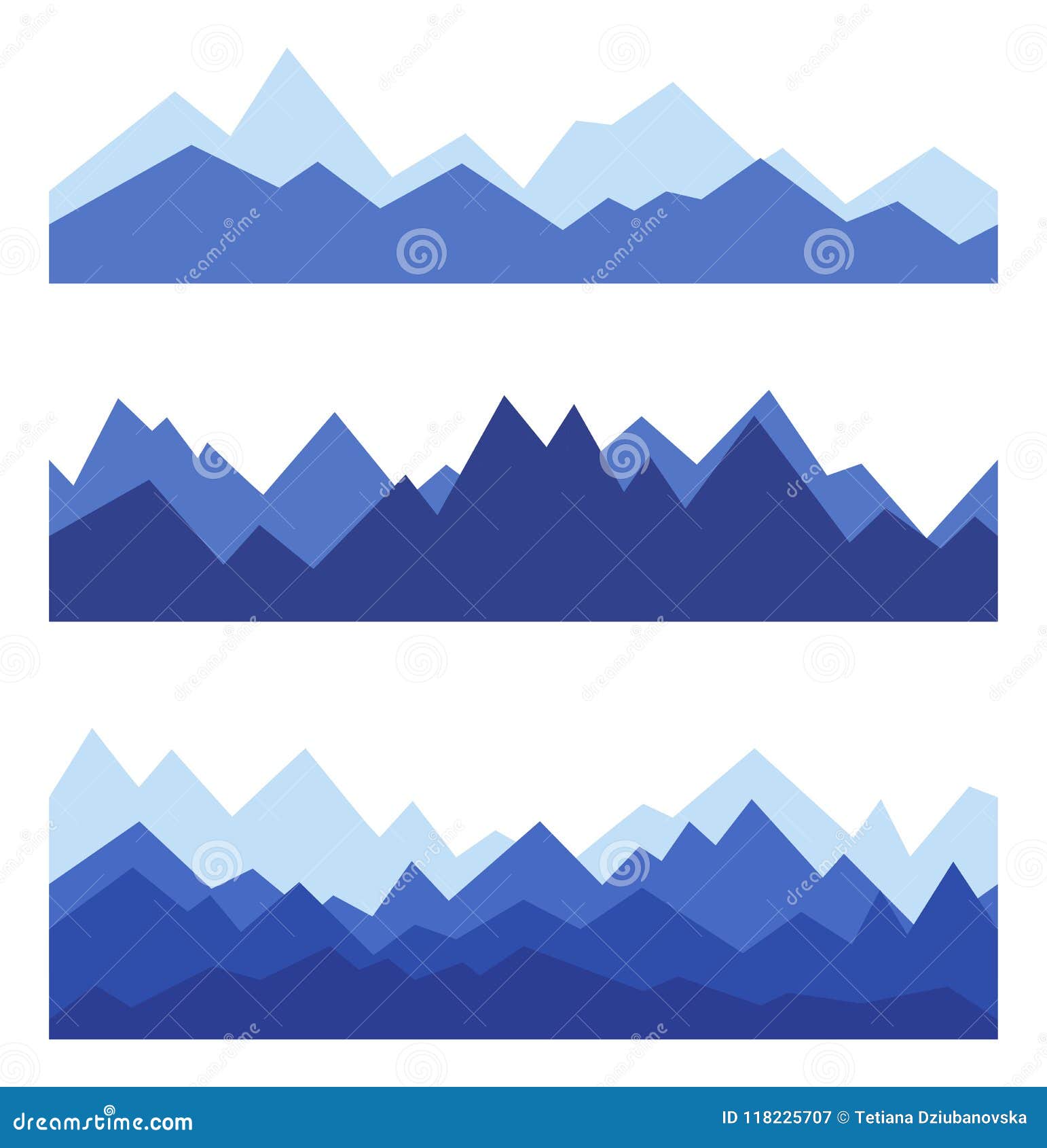 Mountains in Geometric Style. Polygonal Banners. Stock Vector ...