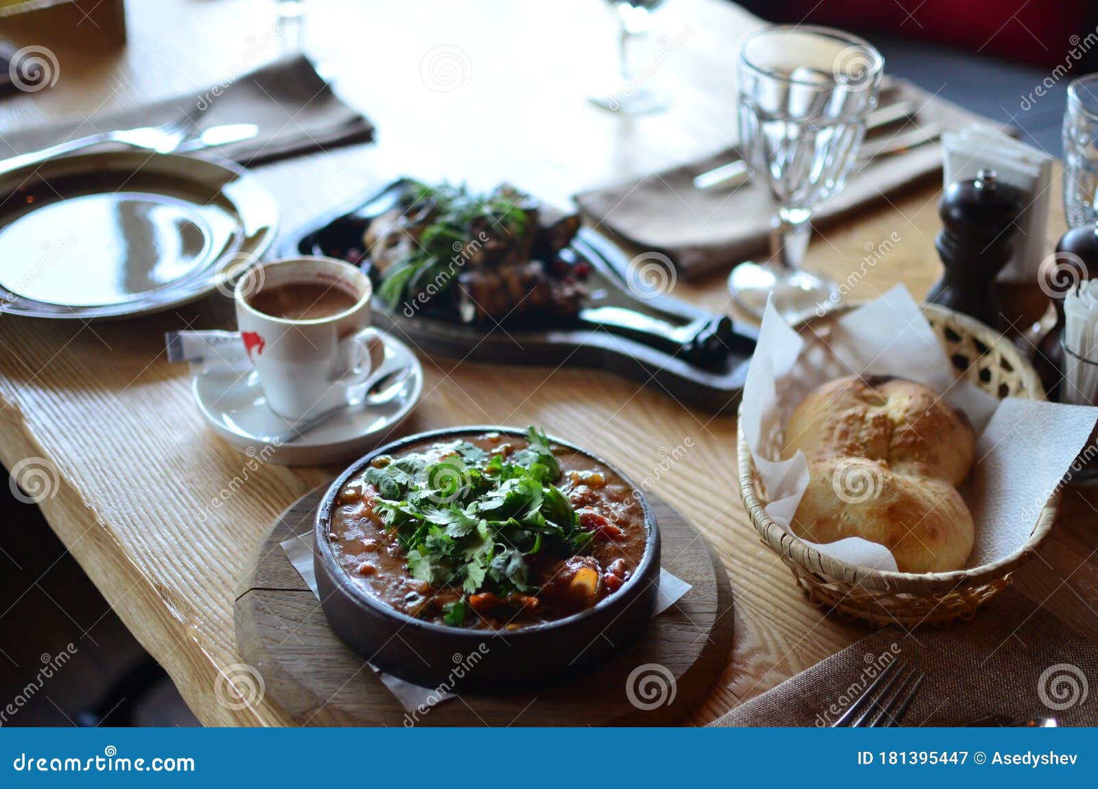 Set of serving dishes stock image. Image of white, fresh 181395447