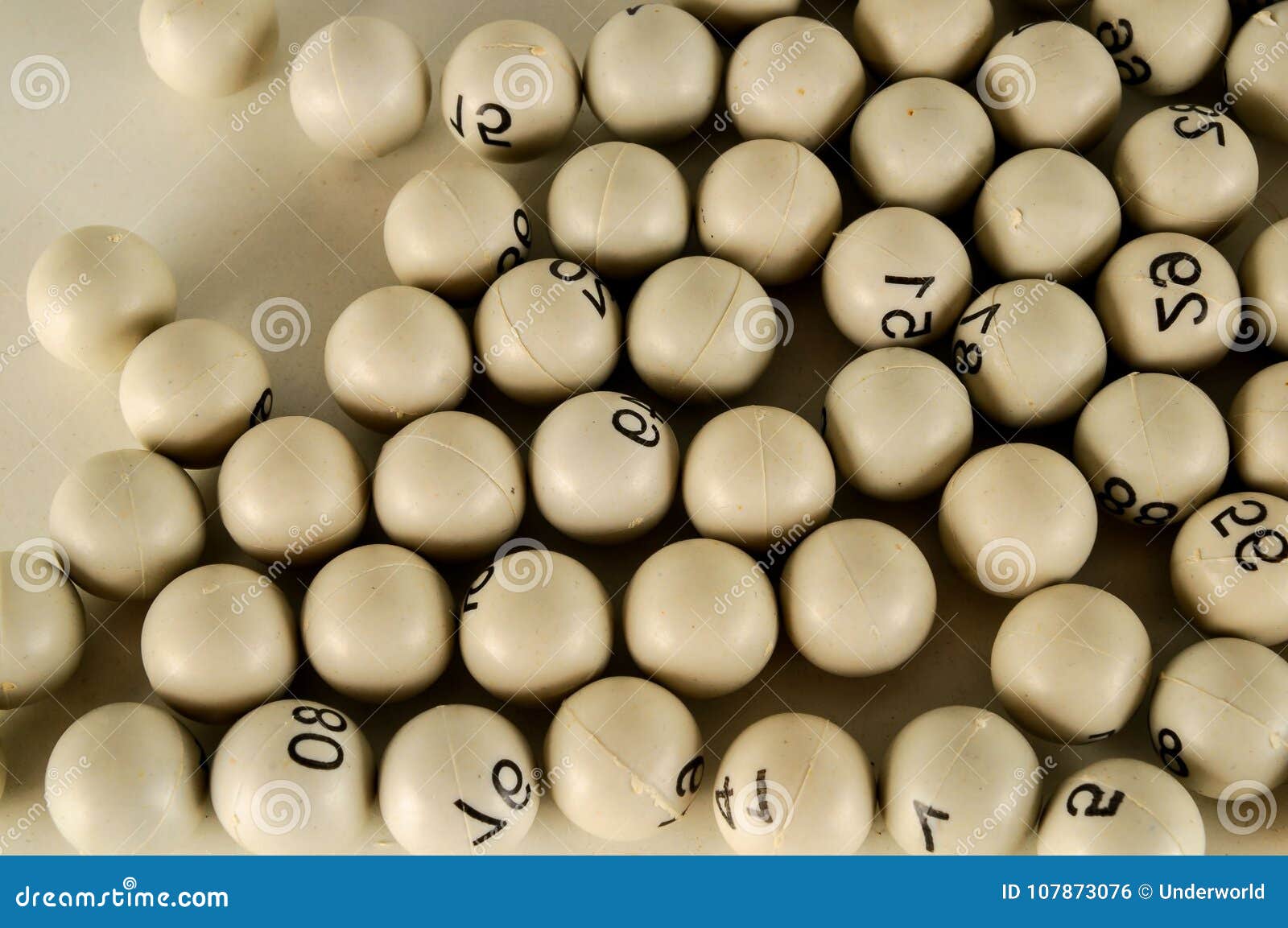 Set of several bingo balls stock photo. Image of gambling 107873076