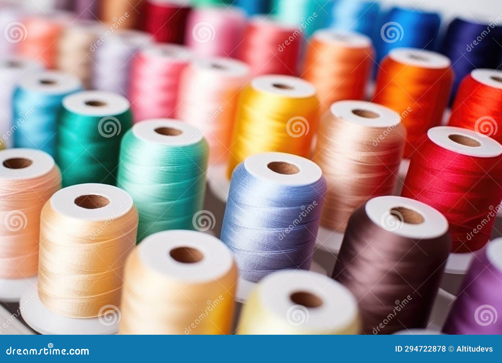 Set of Sewing Threads in Various Colors Stock Photo Image of supplies, collection 294722878