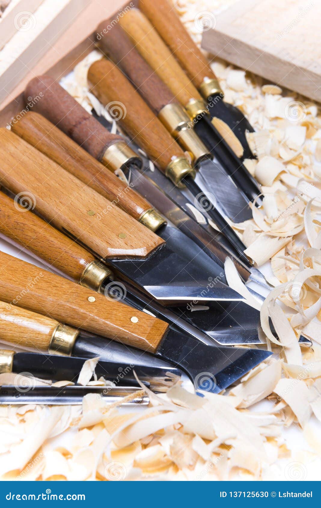 Woodcarving cutters stock photo. Image of handmade, carpenter 137125630