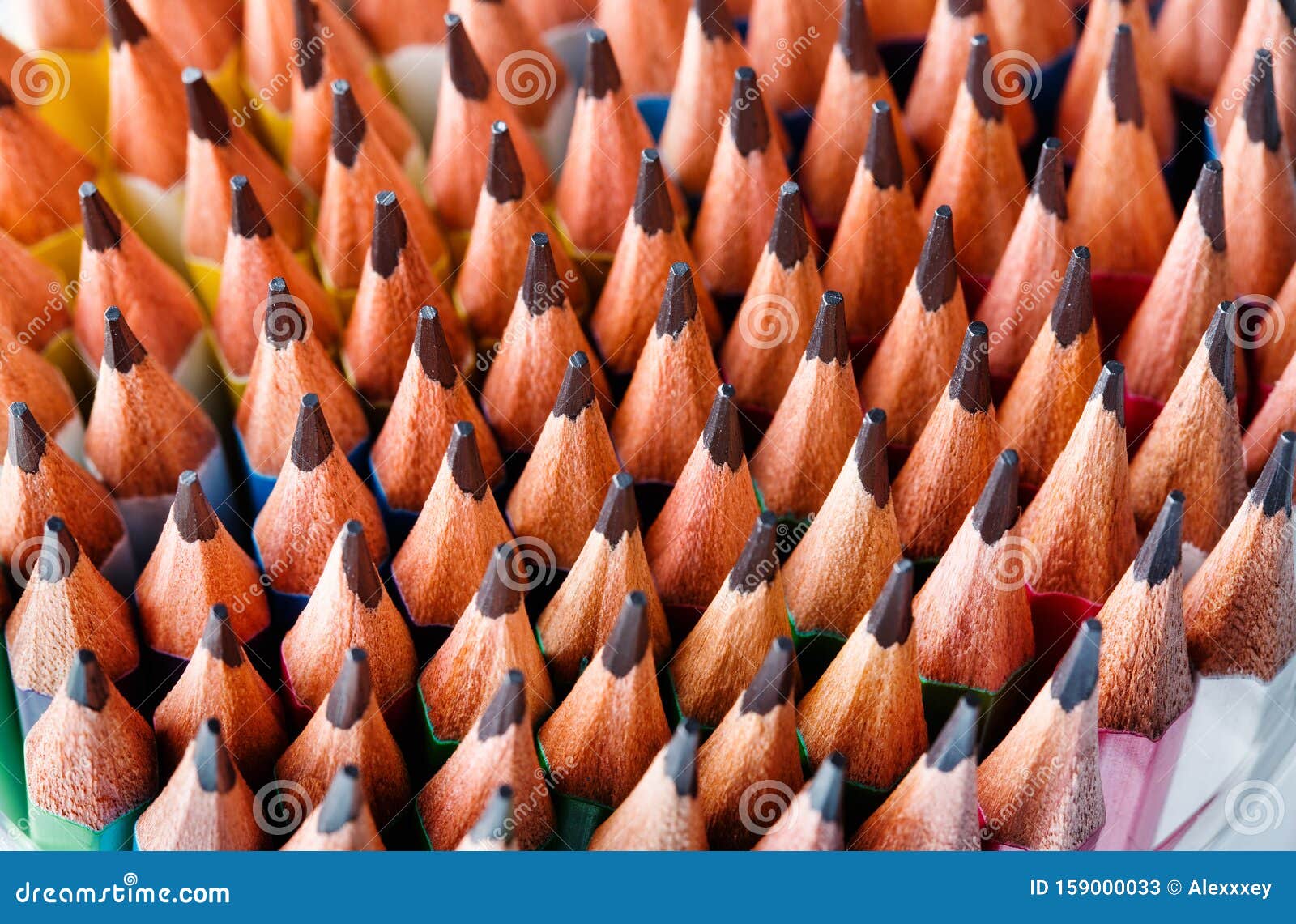 Set of Sharpened Pencils with a Graphite Rod Stock Image Image of