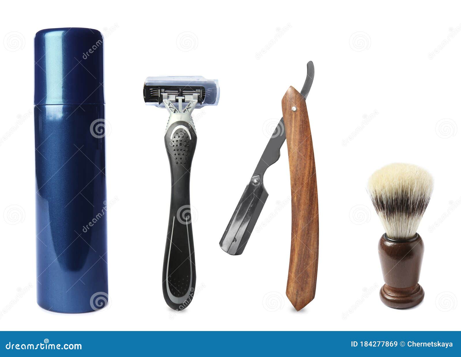 Set with Shaving Accessories for Men on Background Stock Image Image