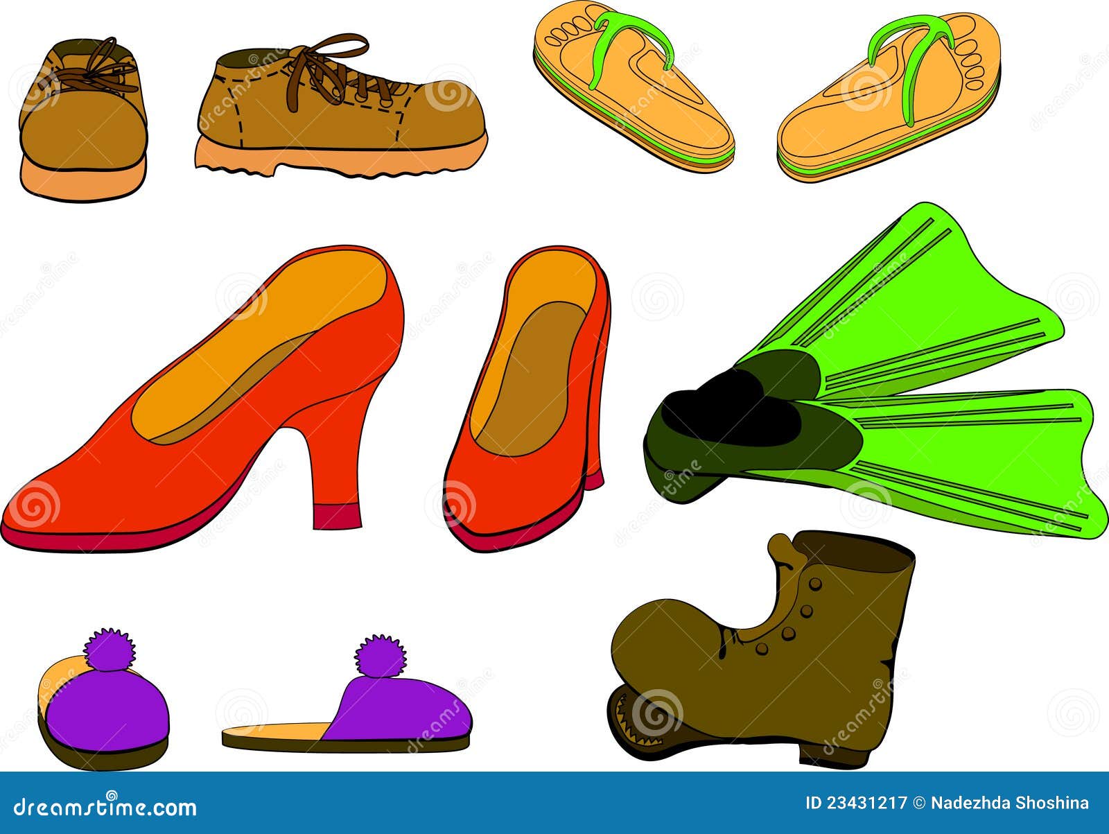 Set of shoes stock vector. Illustration of isolated, heel - 23431217