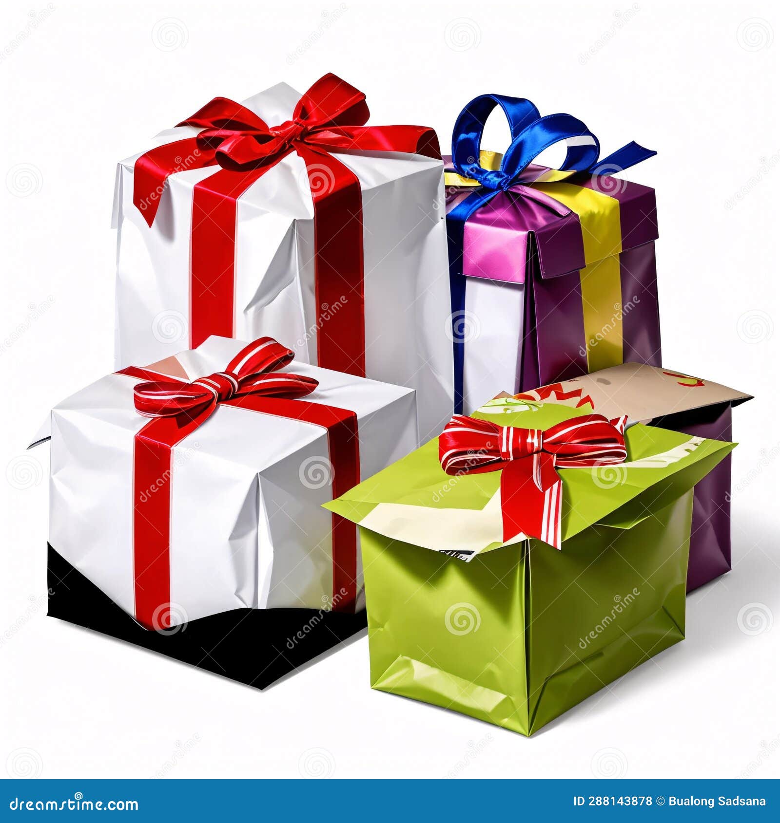 Set of Shopping Bags and Boxes. Stock Illustration Illustration of