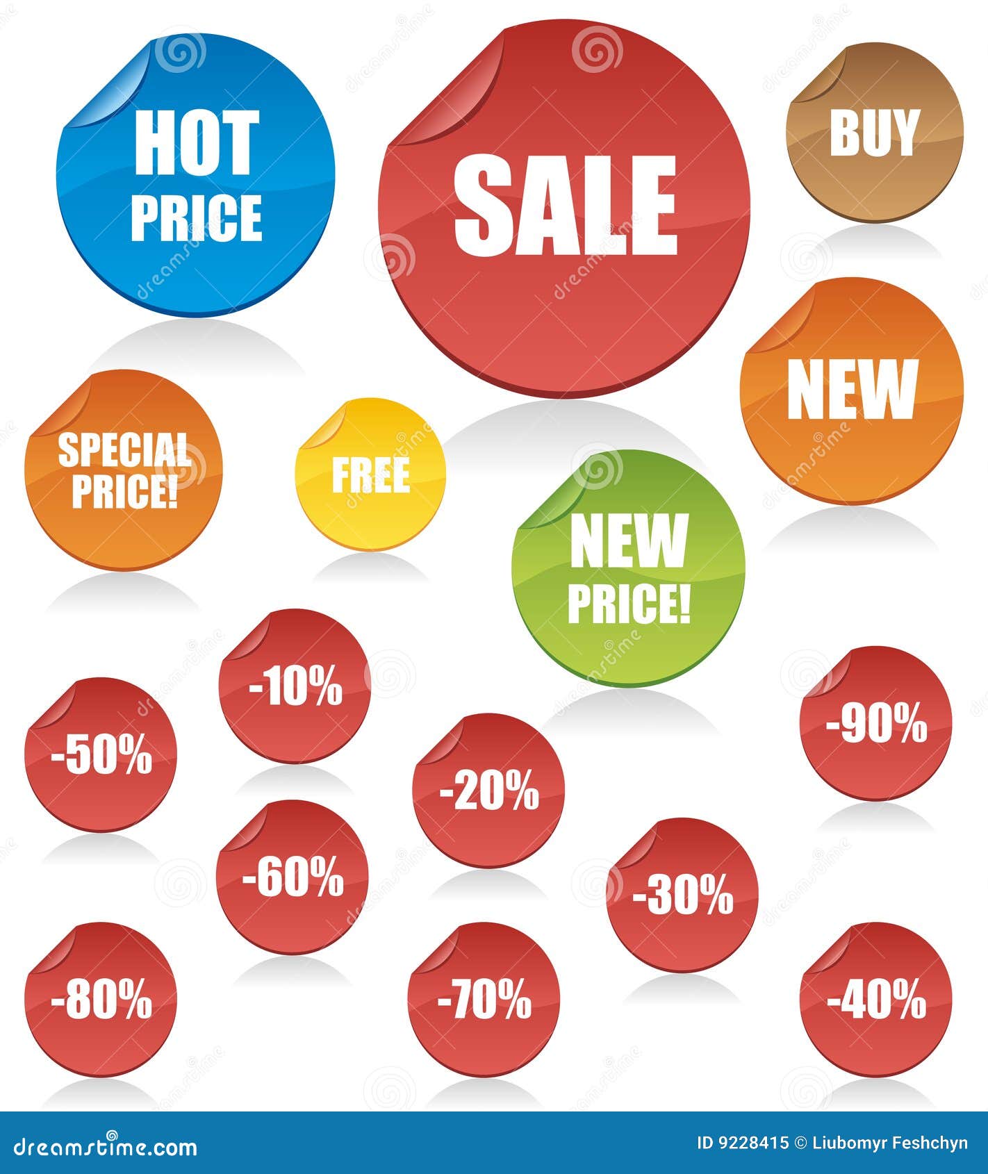 Set of Shopping Vector Tags Stock Vector Illustration of graphic