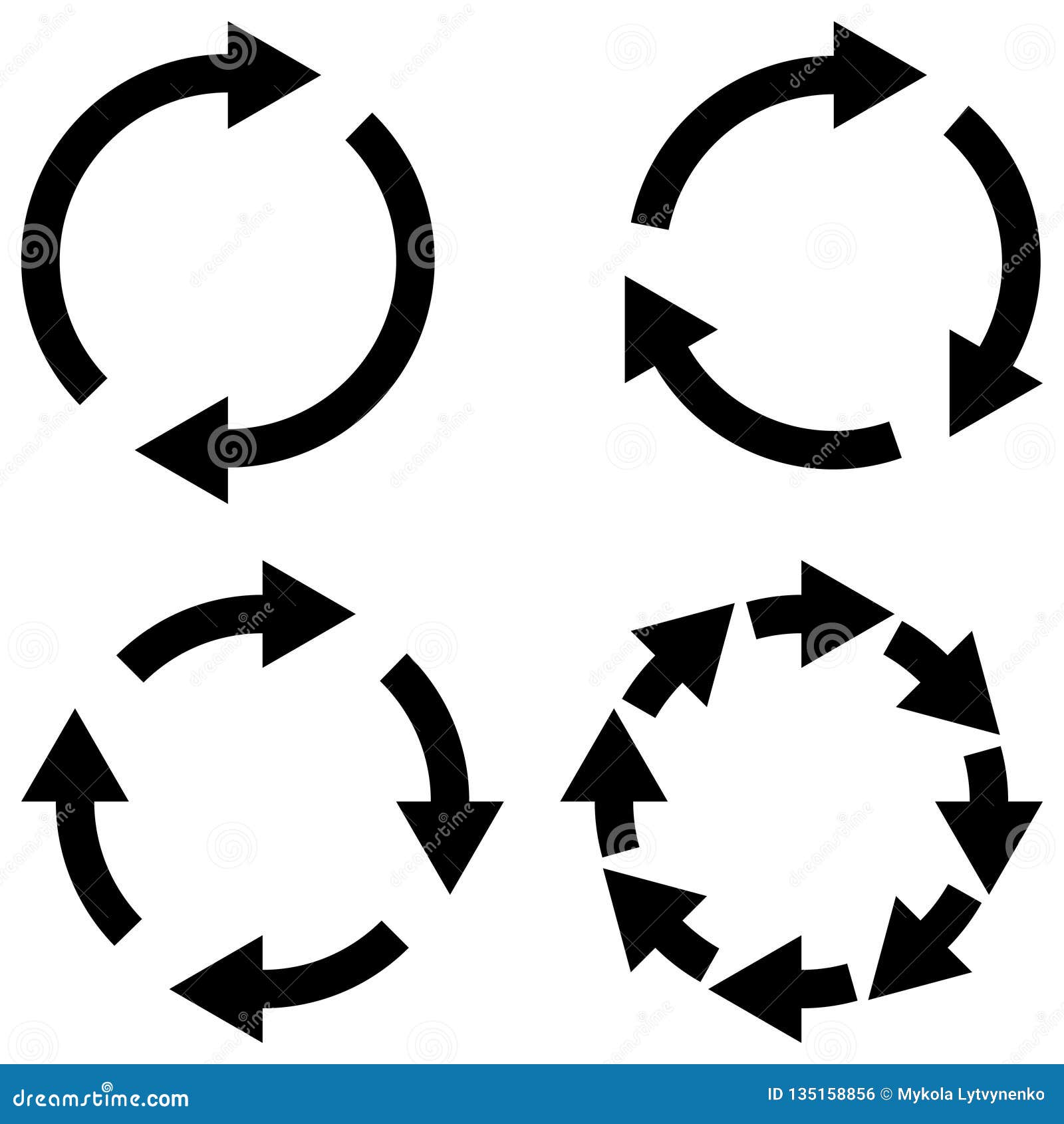 Set Sign Reload Refresh Icon, Spinning Arrows In Circle ...