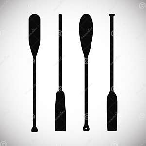 Set Of Silhouette Oar Paddle Boat Vector Illustration CartoonDealer Set Of Silhouette Oar Paddle Boat Vector Illustration CartoonDealer