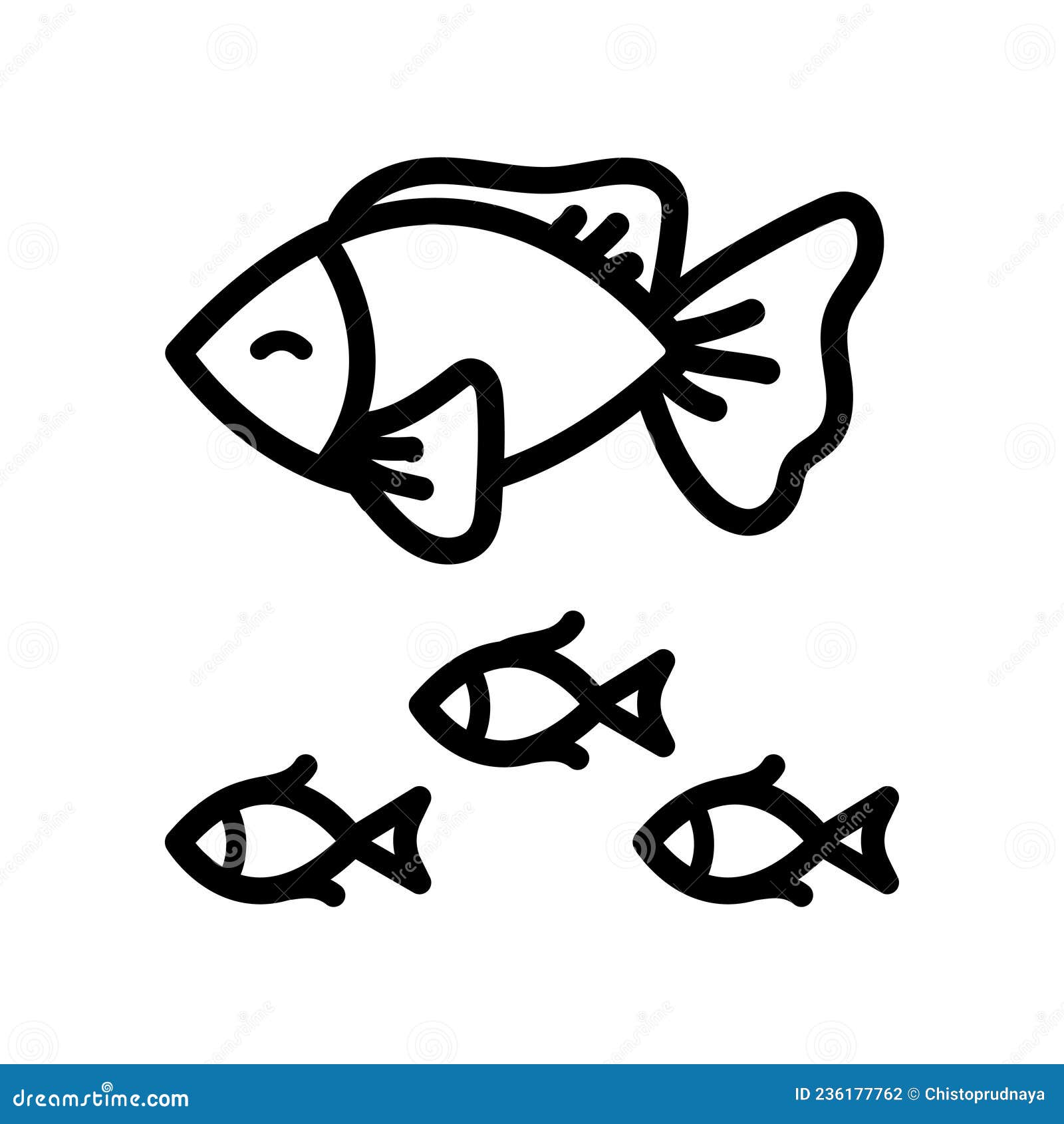 Small fish sketch icon., Stock vector
