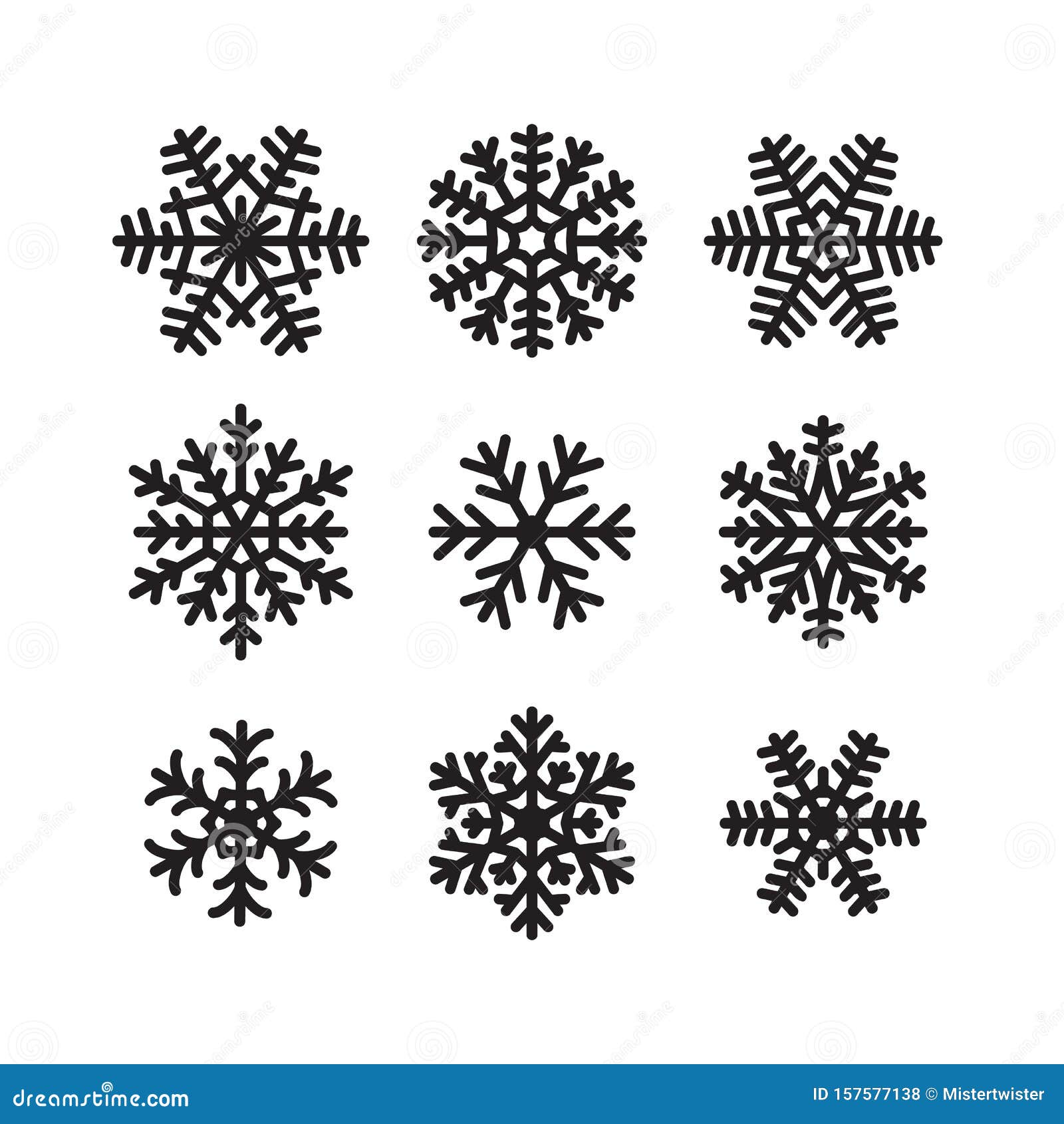 Snow Flakes Fill Style Christmas Icon Graphic by wienscollection