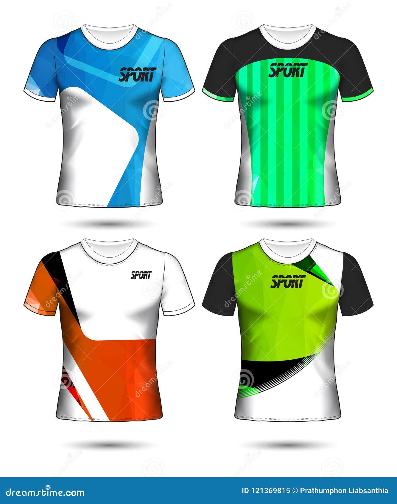 Set Of Soccer Or Football Jersey Template T Shirt Style Design