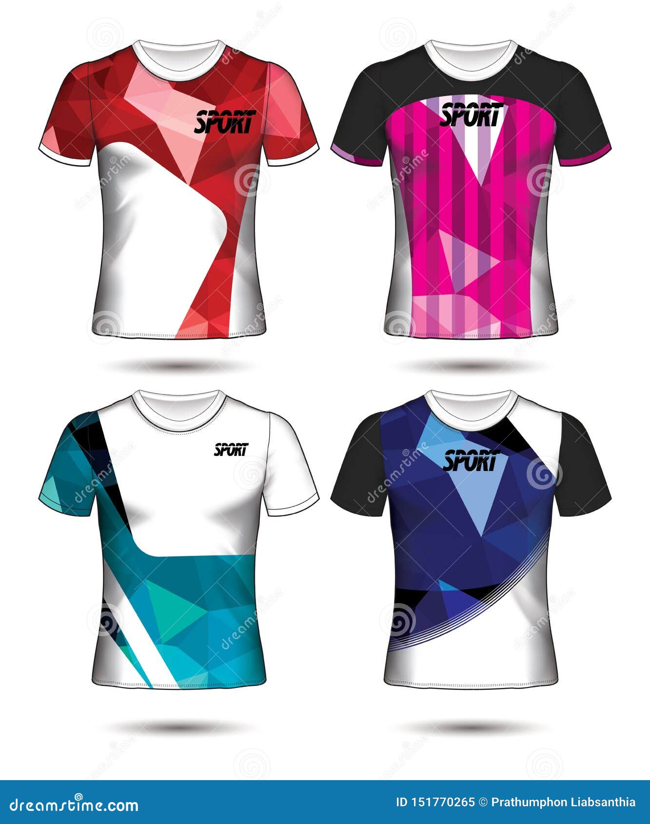 Download Set Of Soccer Or Football Jersey Template T-shirt Style ...