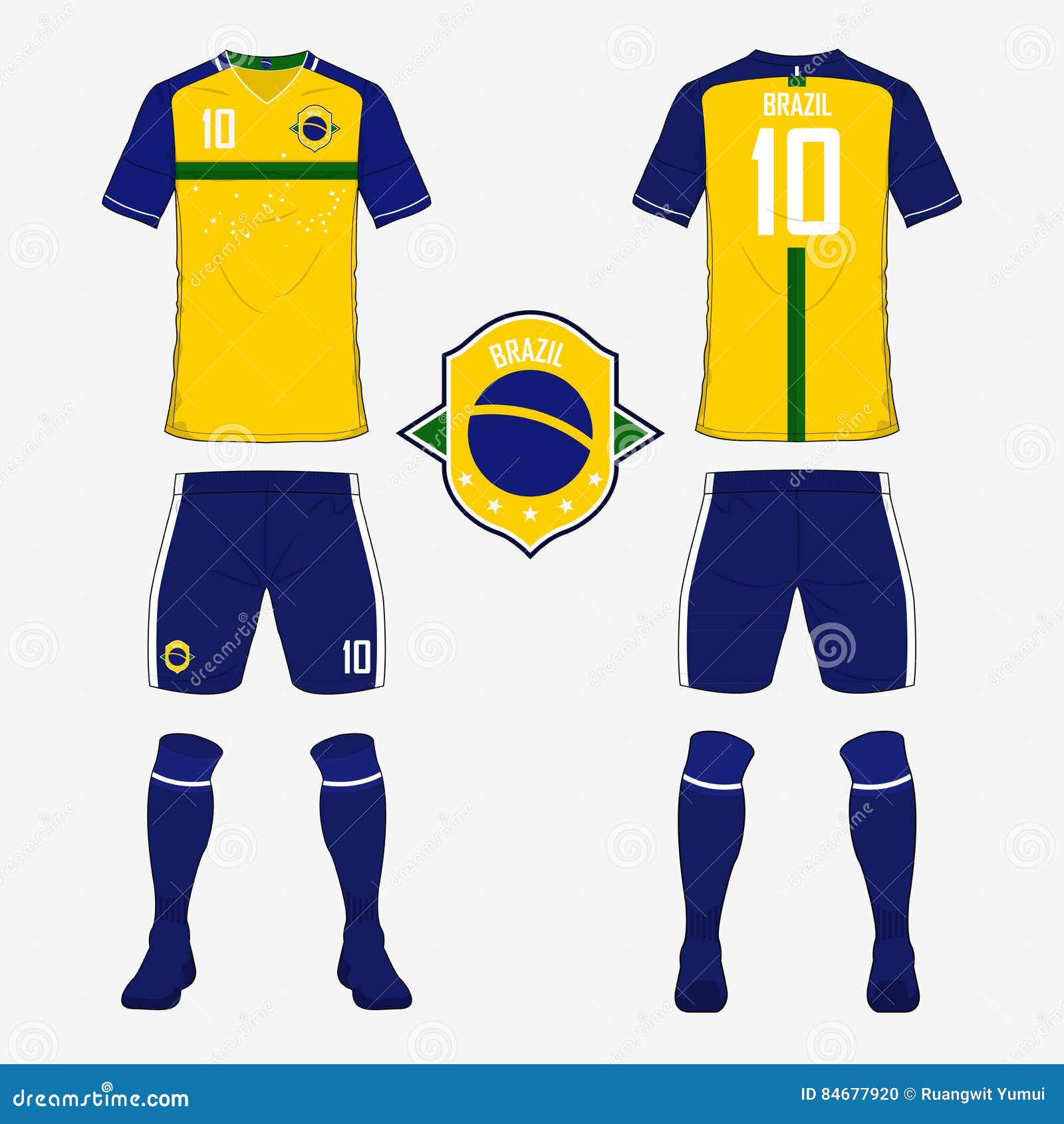 Brazilian League Clubs Jerseys Stock Vector