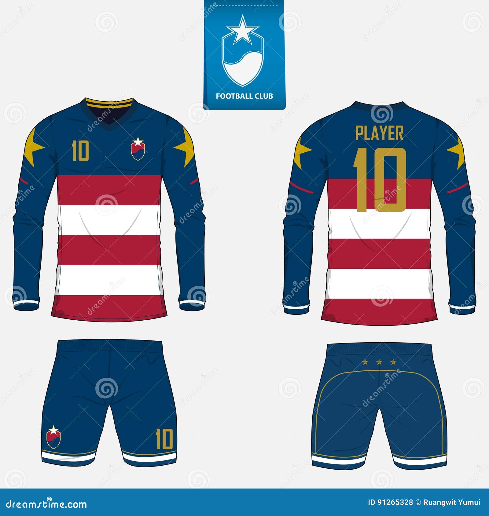 Download Set Of Soccer Kit Or Football Jersey Template For Football ...