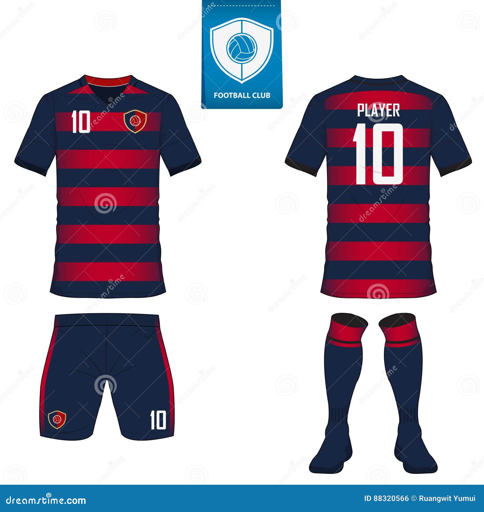 Soccer Kit Or Football Jersey Template 
