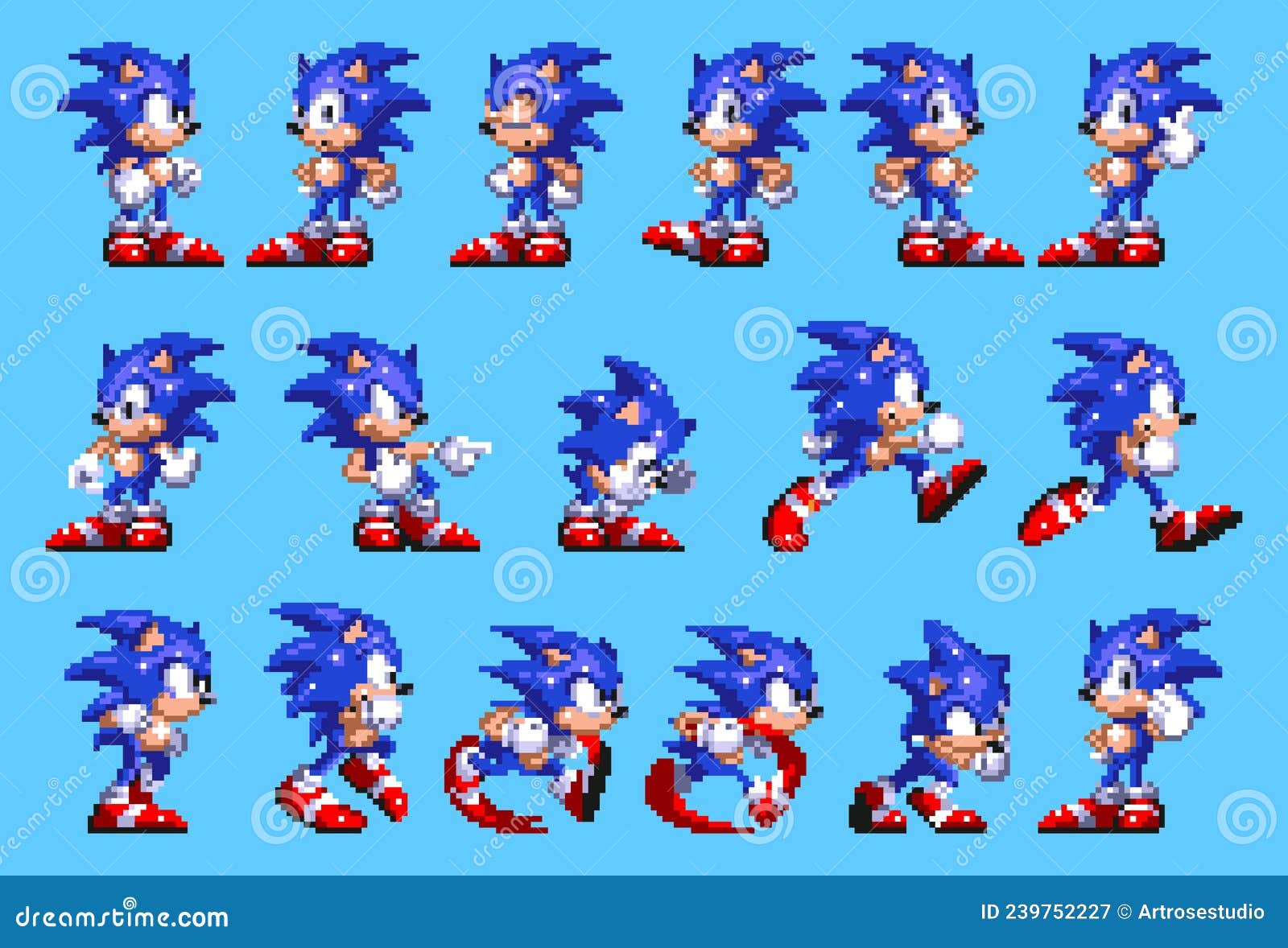 Classic Sonic, standing Supersonic illustration transparent background PNG  clipart