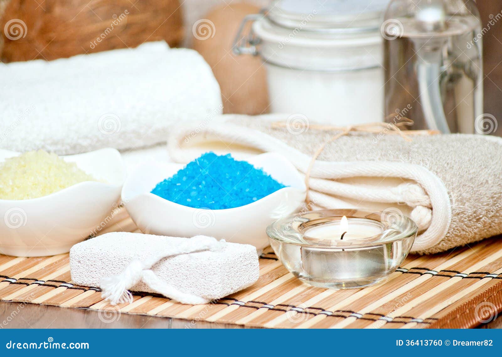 Set for Spa with Natural Ingredients. Body Massage Stock Photo Image