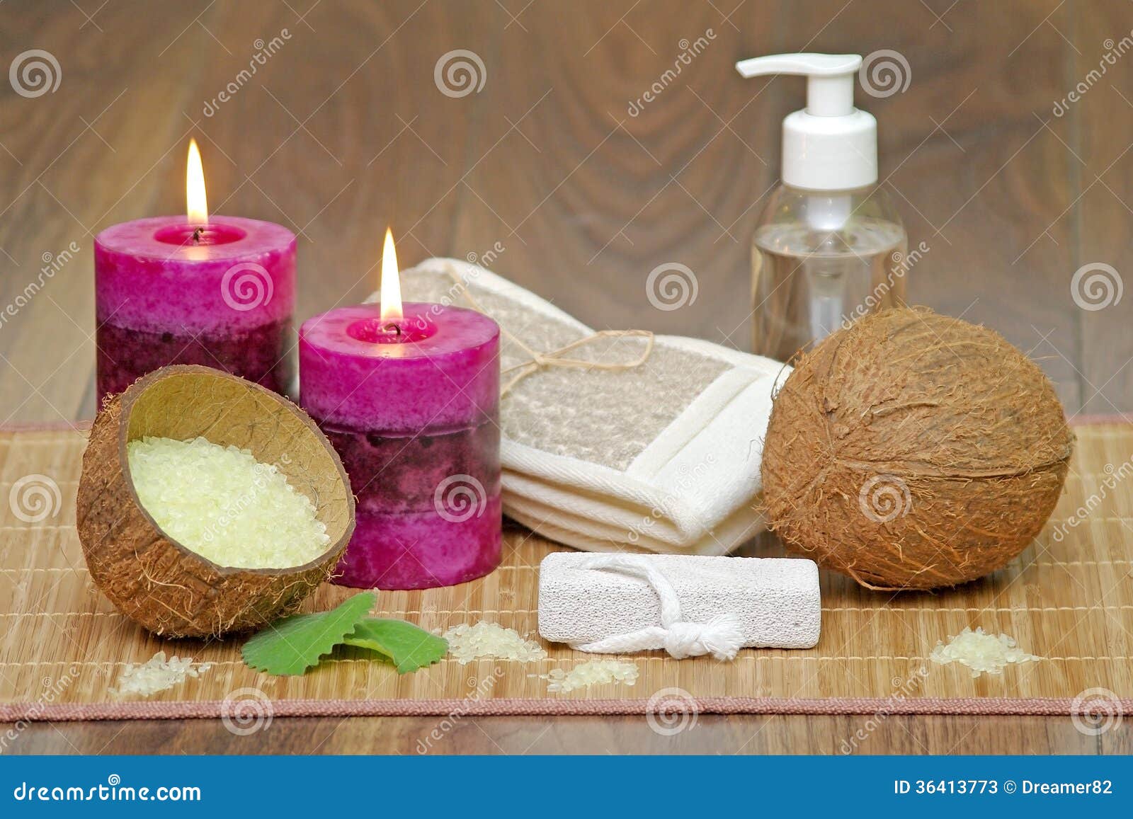 Set for Spa with Natural Ingredients. Body Massage Stock Image Image