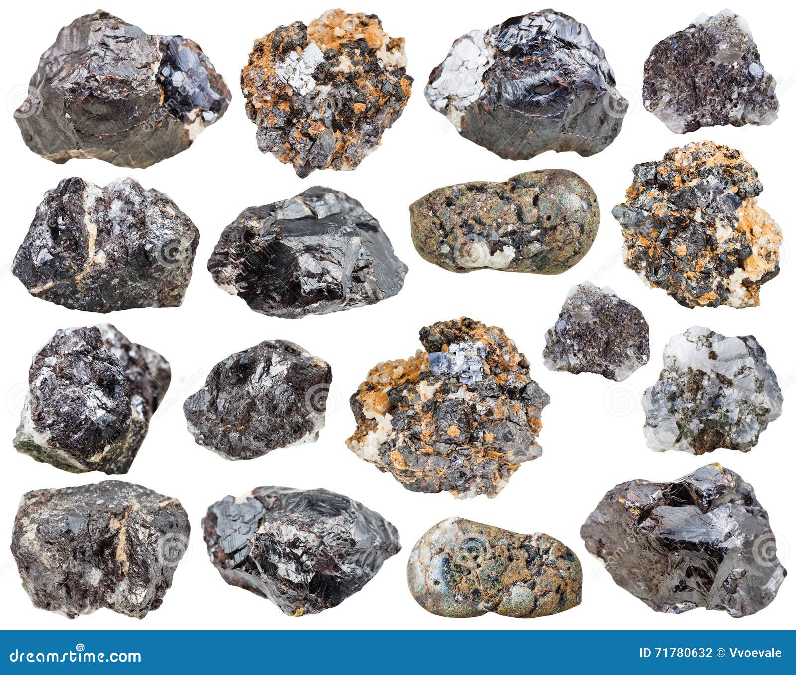 Set of Sphalerite (zinc Blende) Stones Stock Photo - of gemmology, sample: 71780632