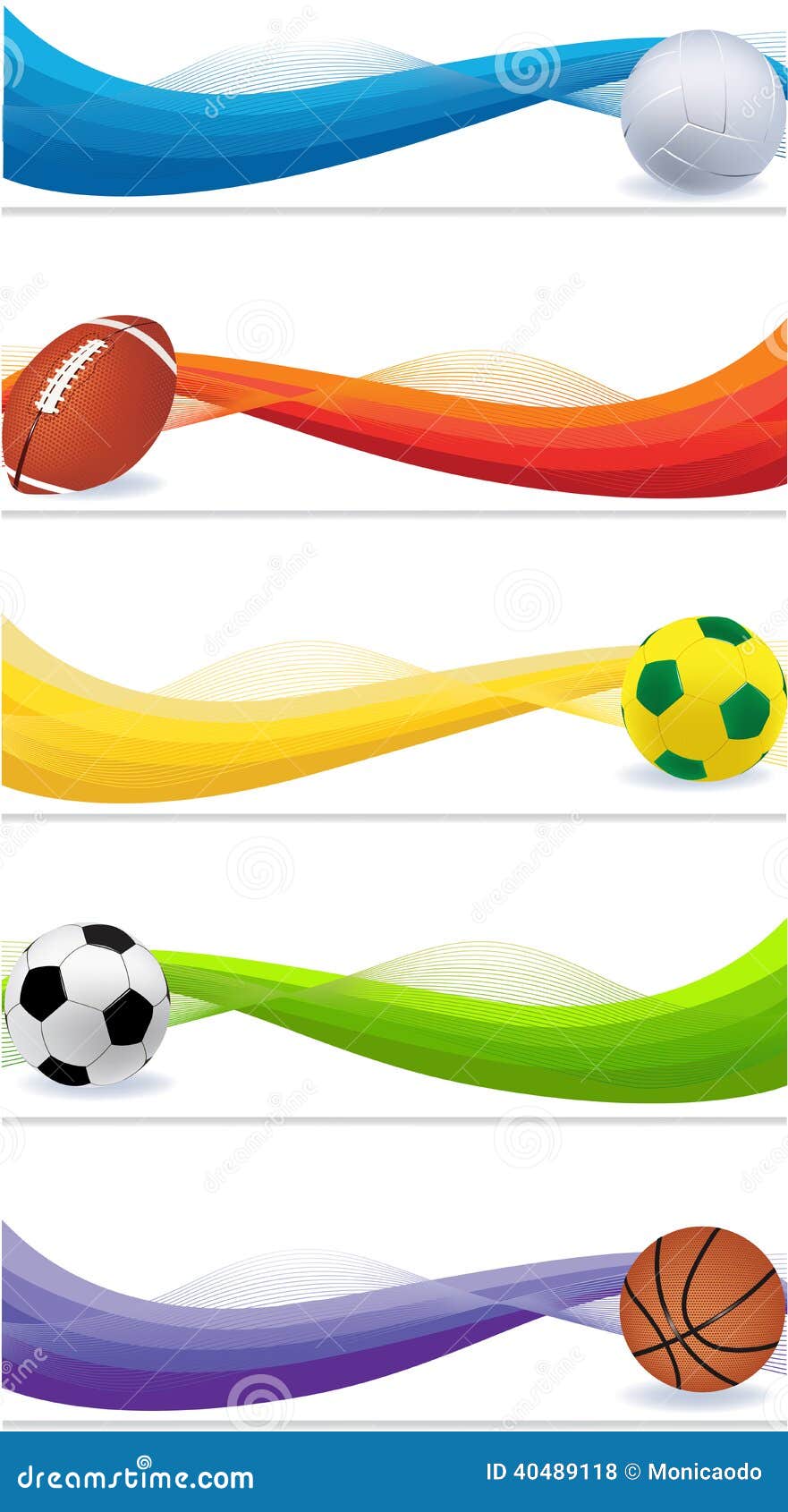 Set of sport banners stock vector. Illustration of design 40489118