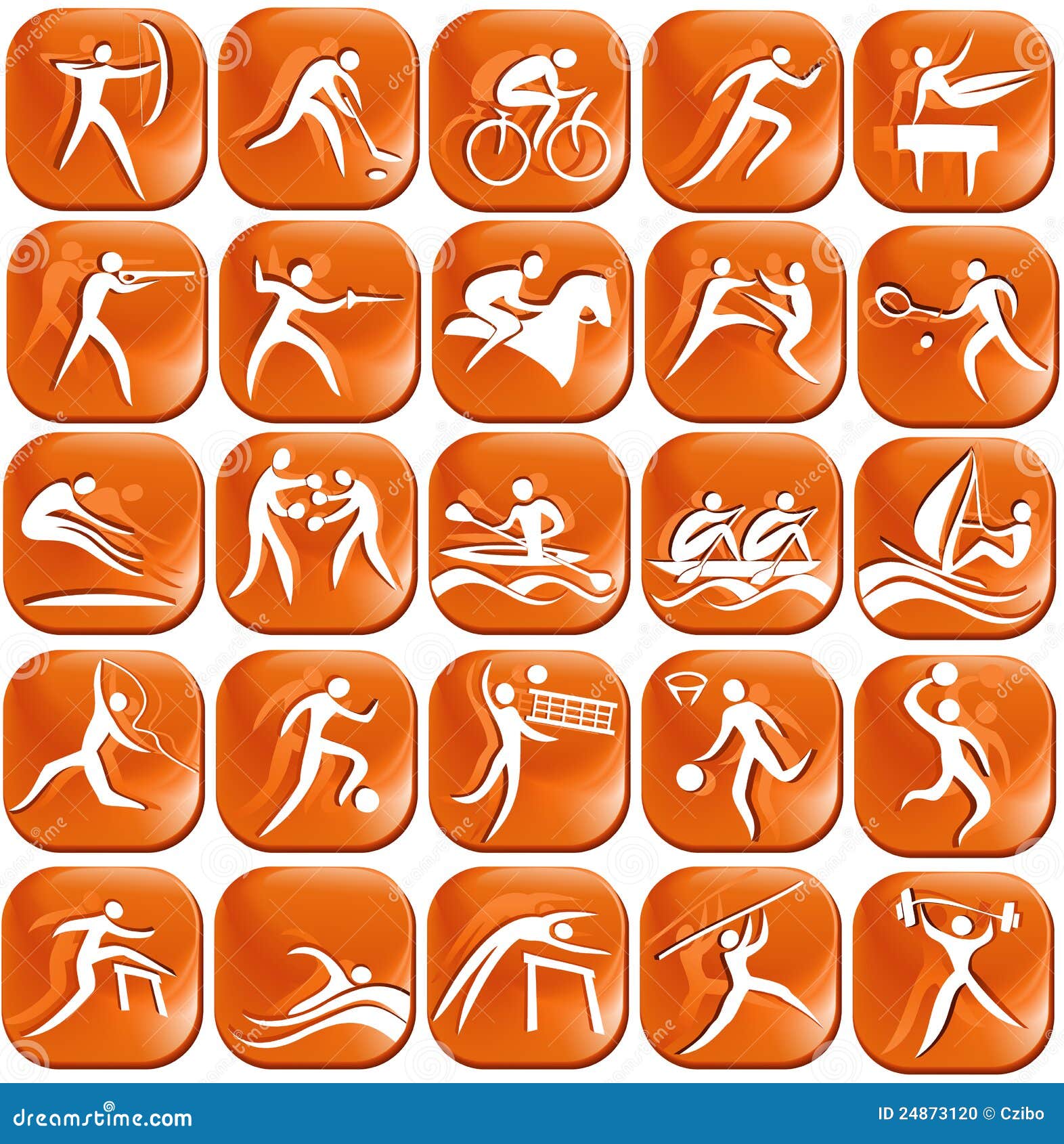Set of sport icons stock vector. Illustration of design 24873120