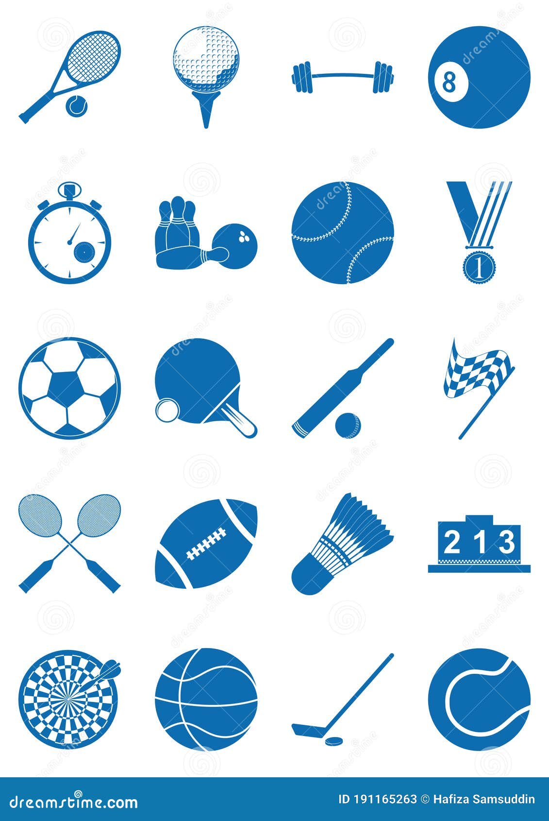 Set of Sports Icons. Vector Illustration Decorative Design Stock Vector
